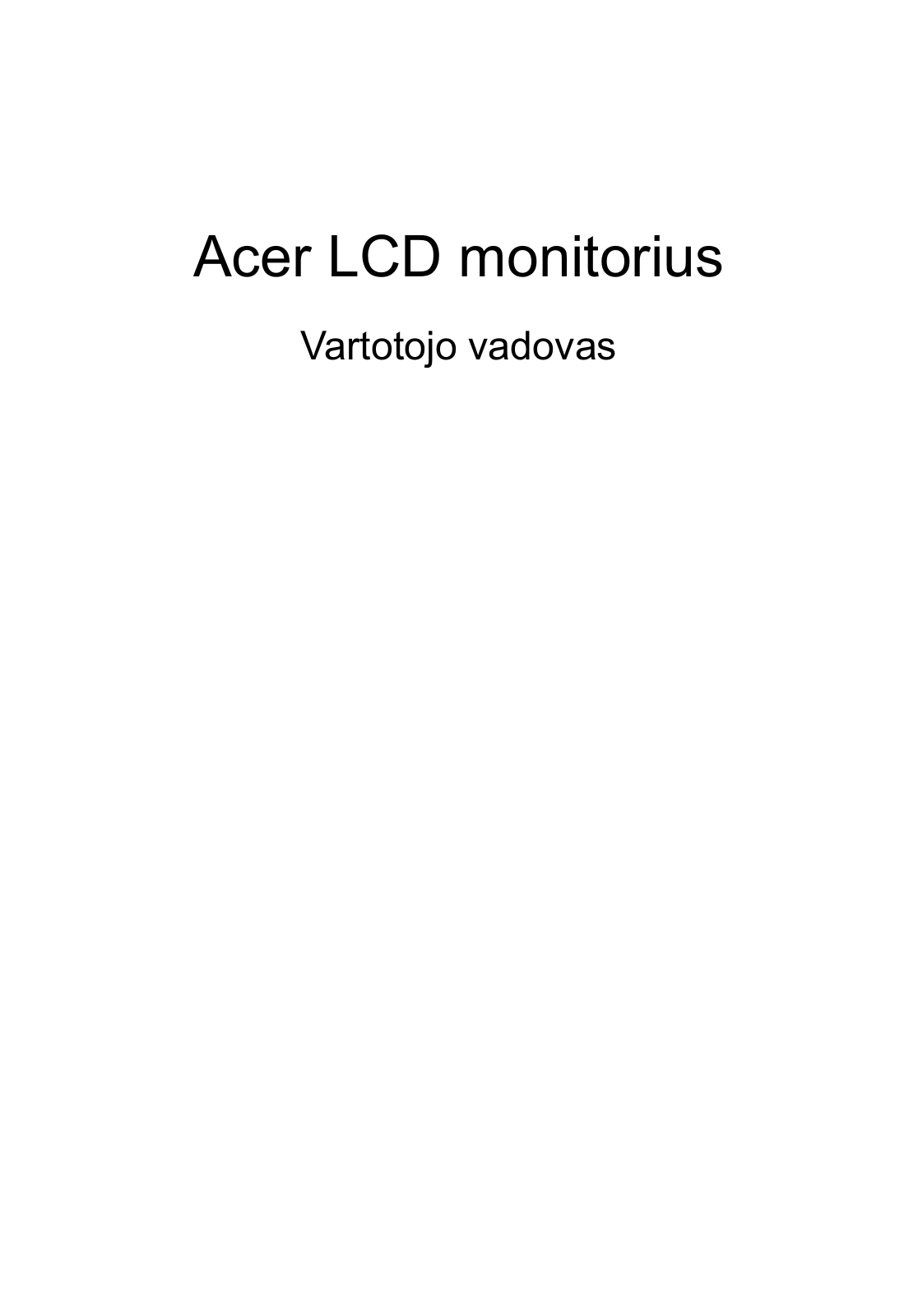 Acer V213H User Manual