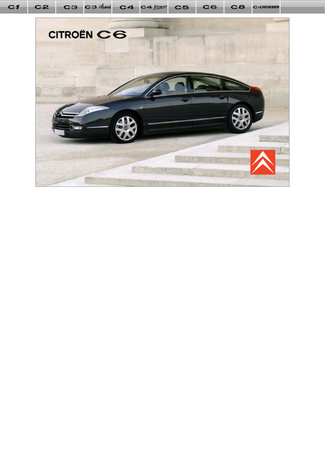 Citroen C6 User Manual