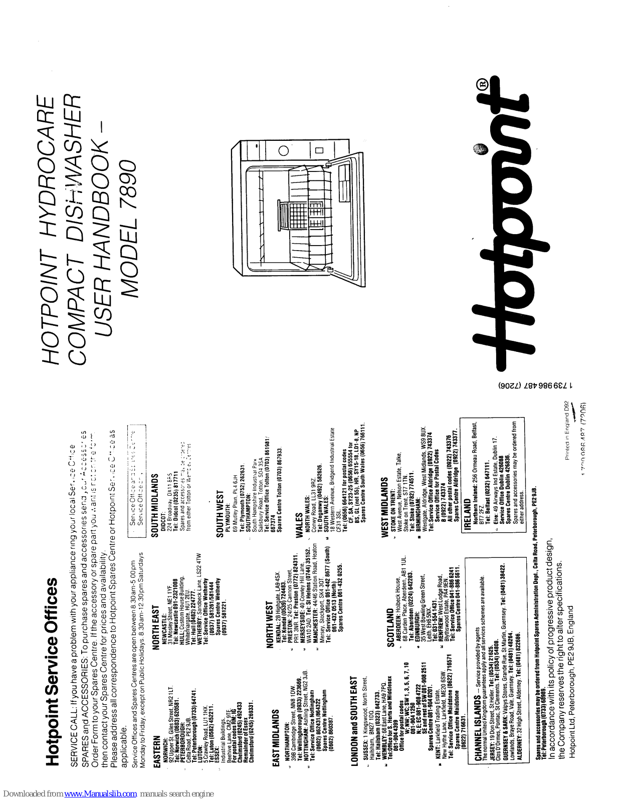 Hotpoint 7890 Service Manual