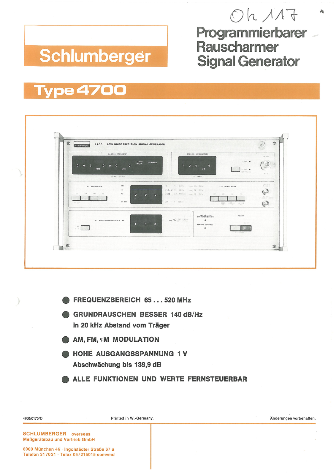 Schlumberger 4700 Service manual