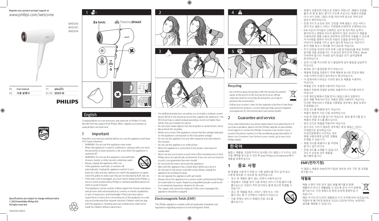 Philips BHD500/09 User Manual