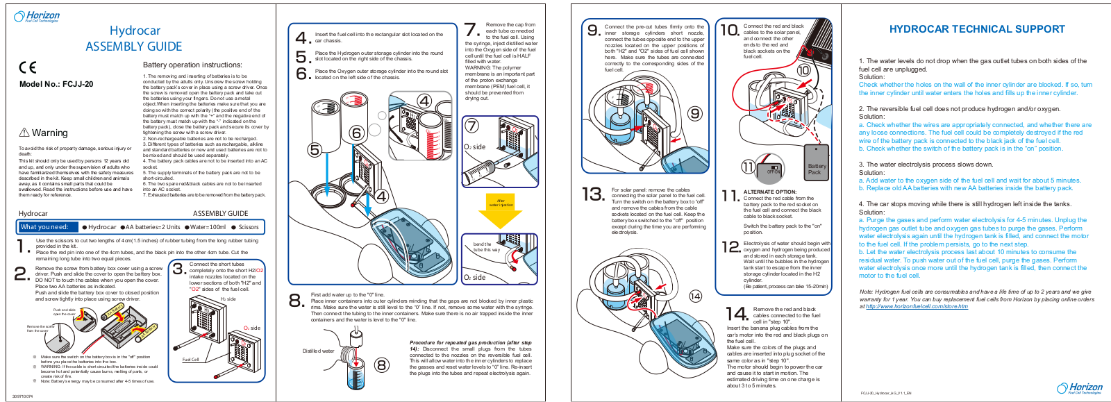 Horizon FCJJ-20 User guide