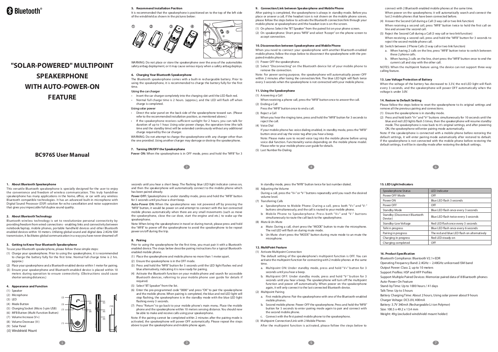 Sunitec Enterprise BC011 User Manual