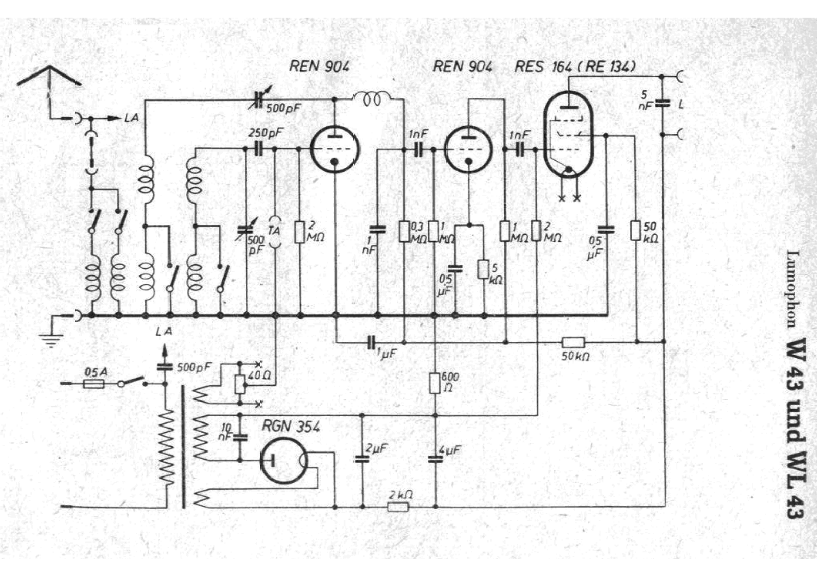 Lumophon w43, wl43 schematic - ManualMachine.com