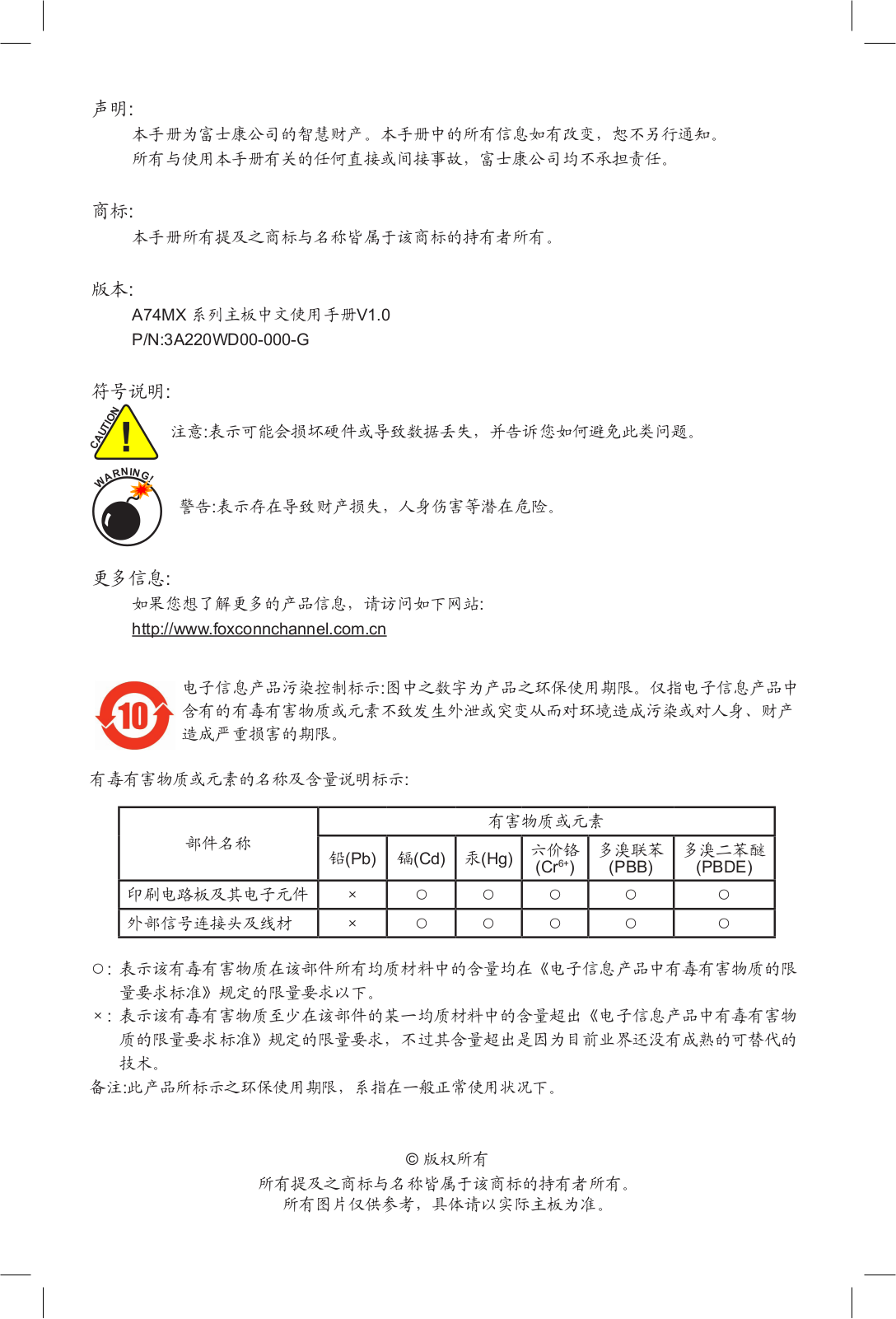 Foxconn A74MX User Manual