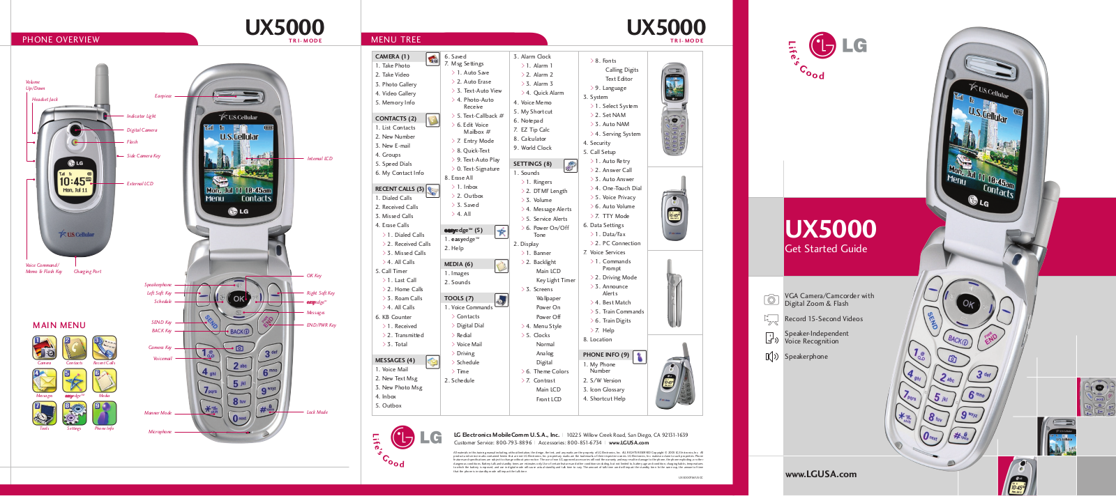 LG UX5000 User Manual