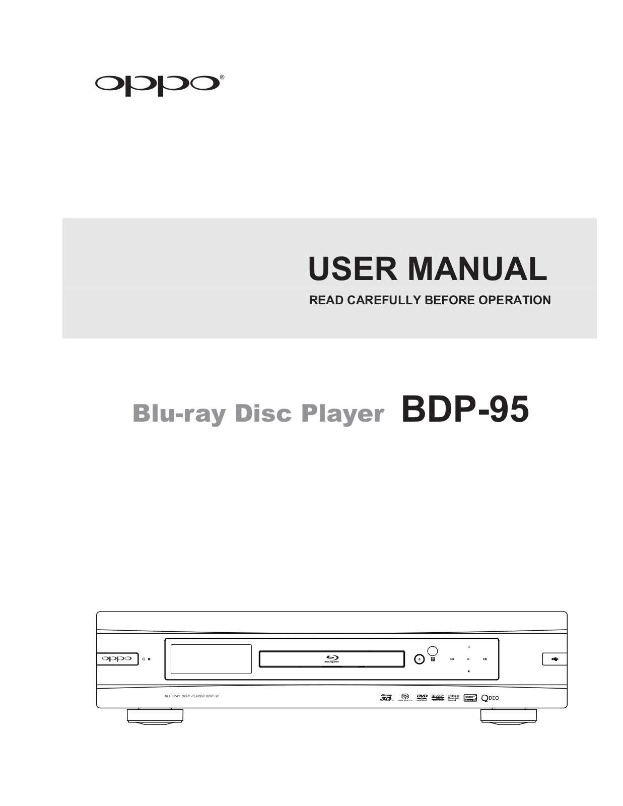 OPPO BDP-95 User Manual