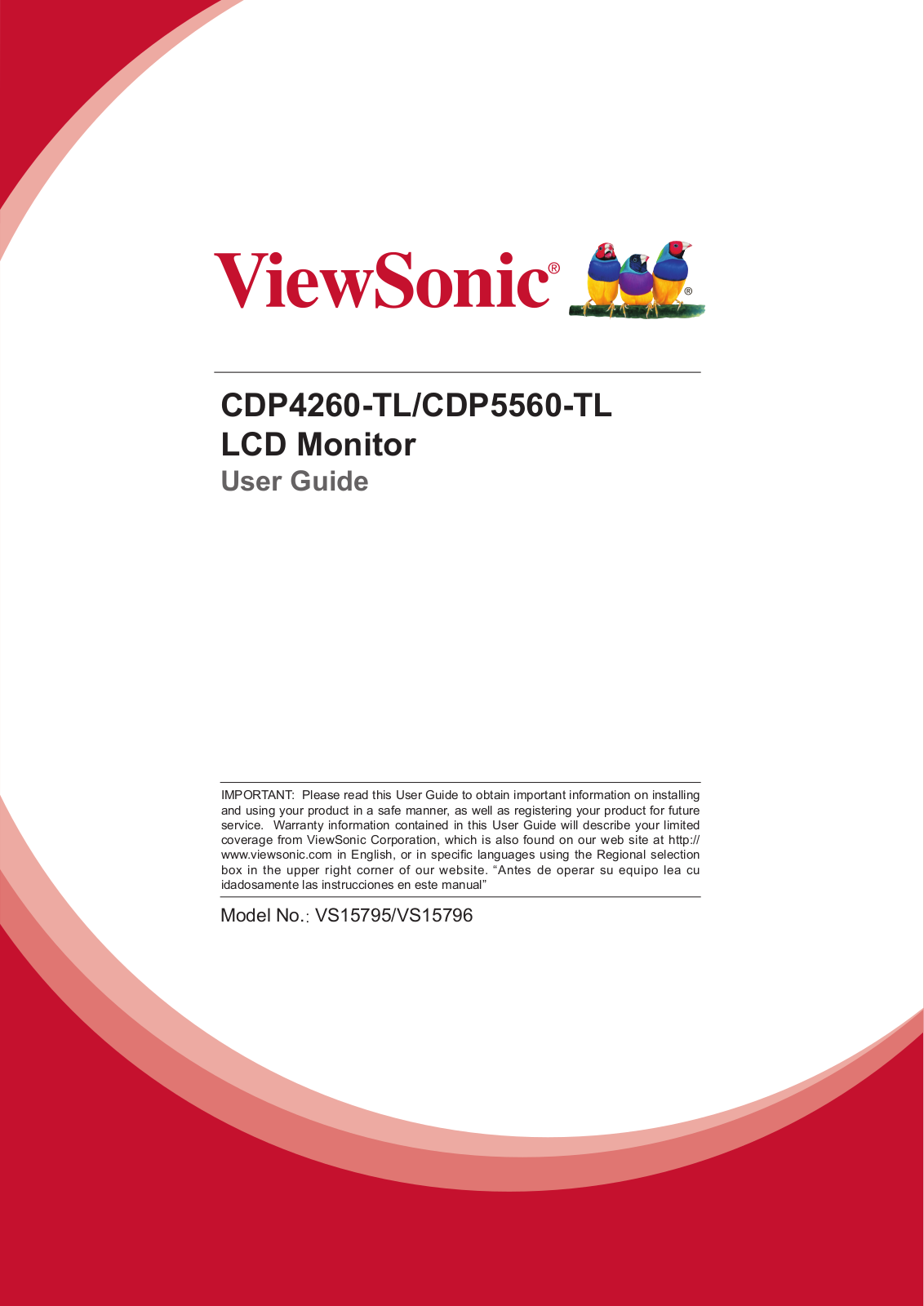 ViewSonic CDP4260-TL User Guide