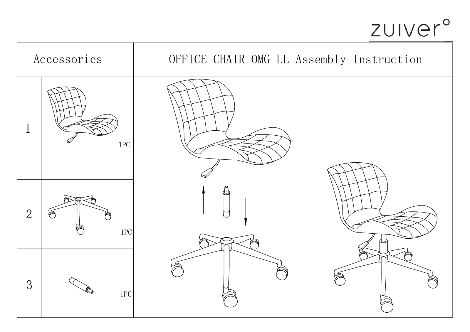 Zuiver ZIVE1111 Installation & Assembly - ManualMachine.com