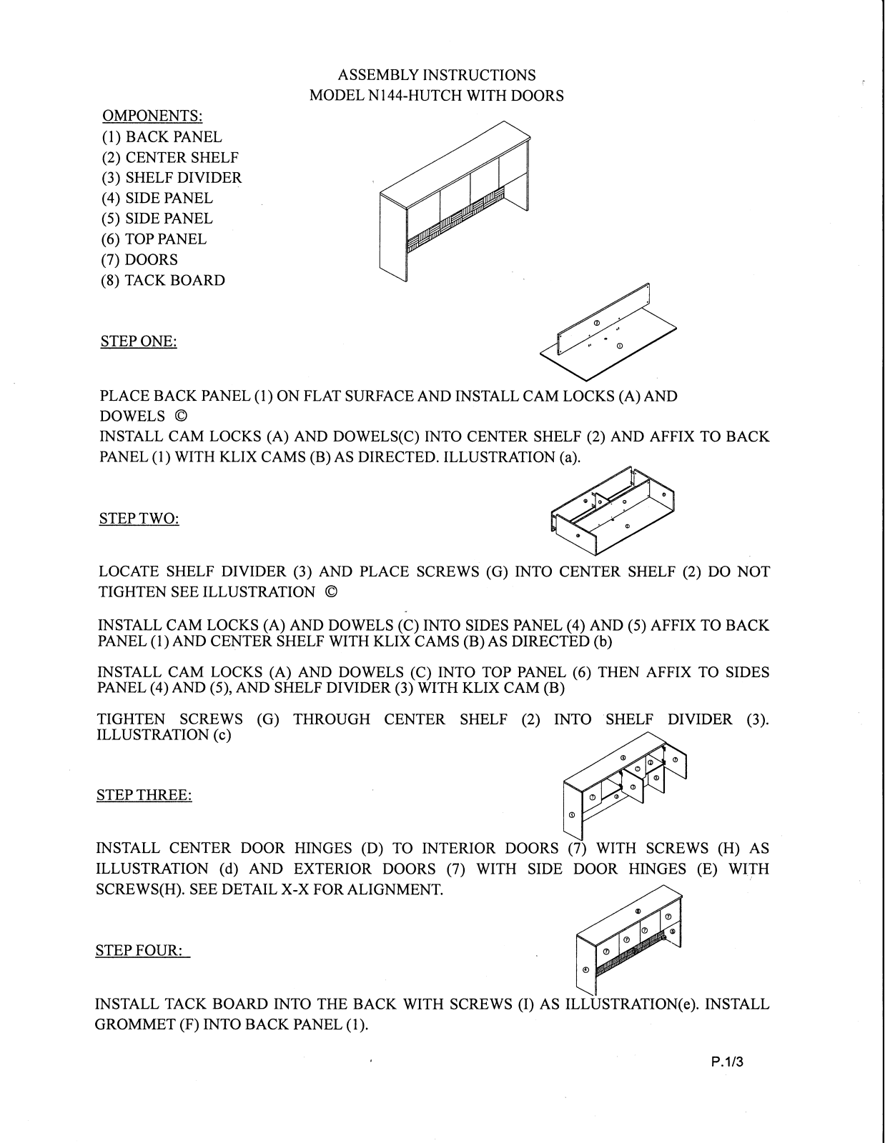 Boss N144DW Assembly Guide