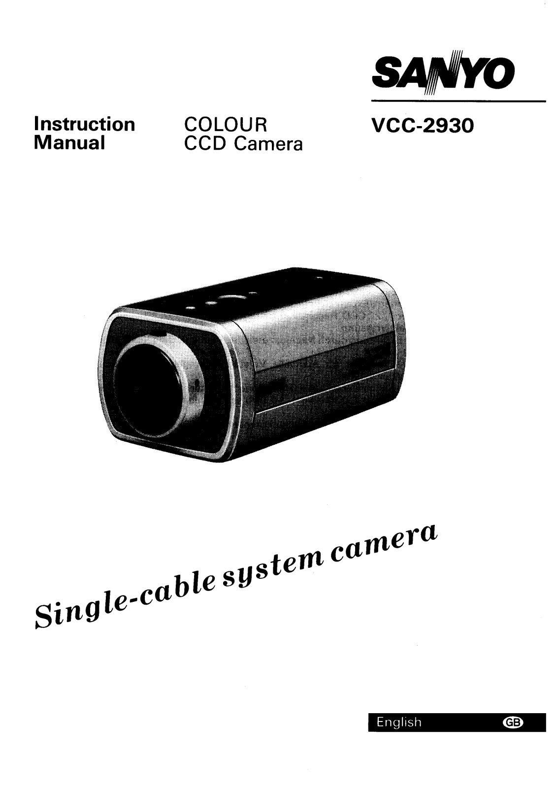 Sanyo VCC-2930 Instruction Manual