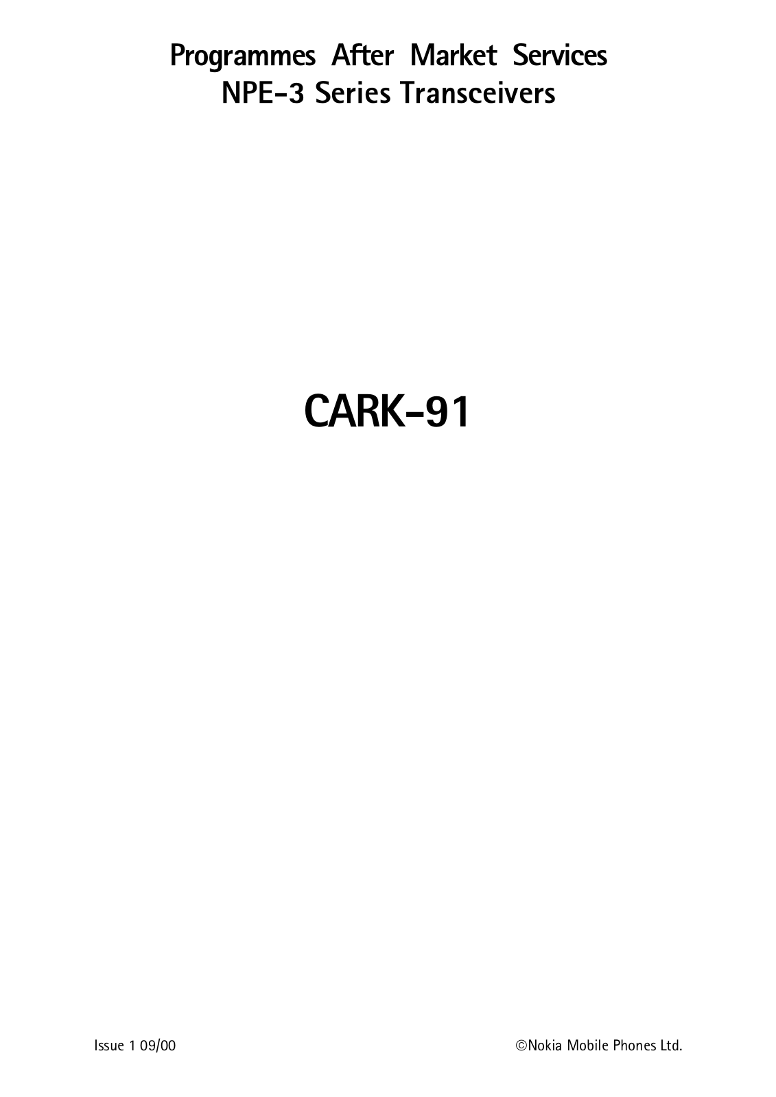 Nokia 6210 Service Manual cark91