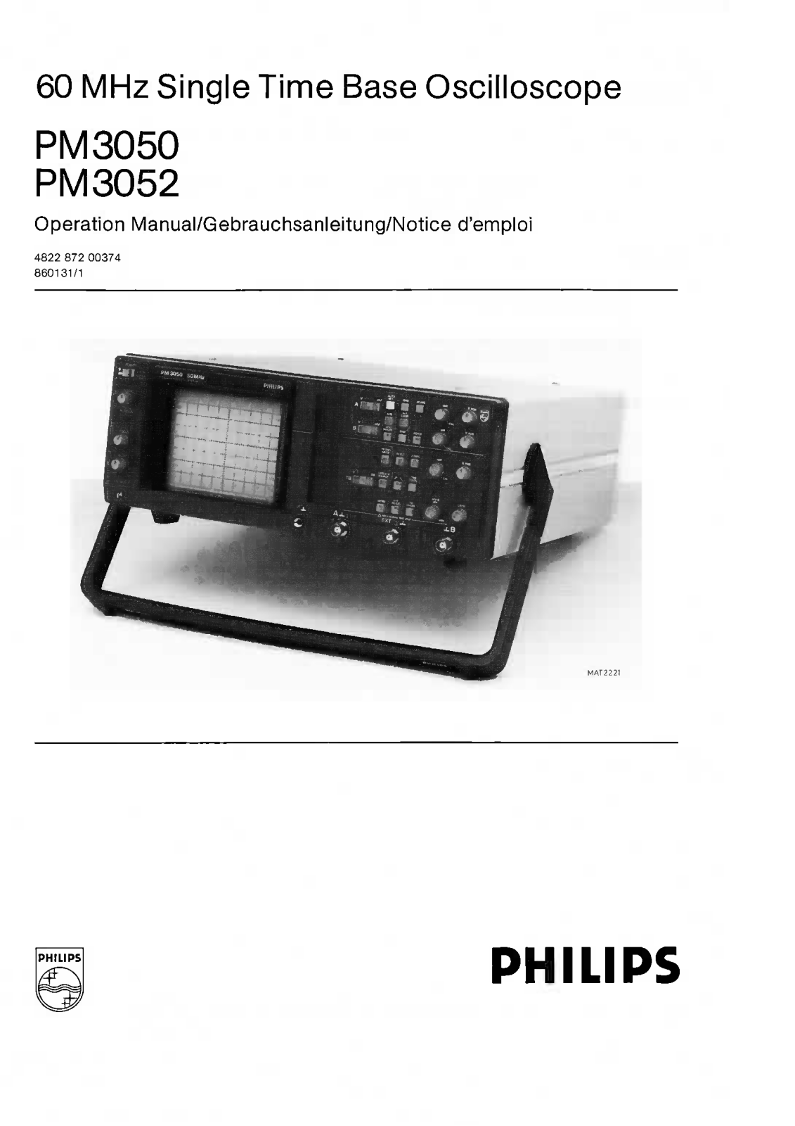 Philips PM 3052, PM 3050 User manual - ManualMachine.com