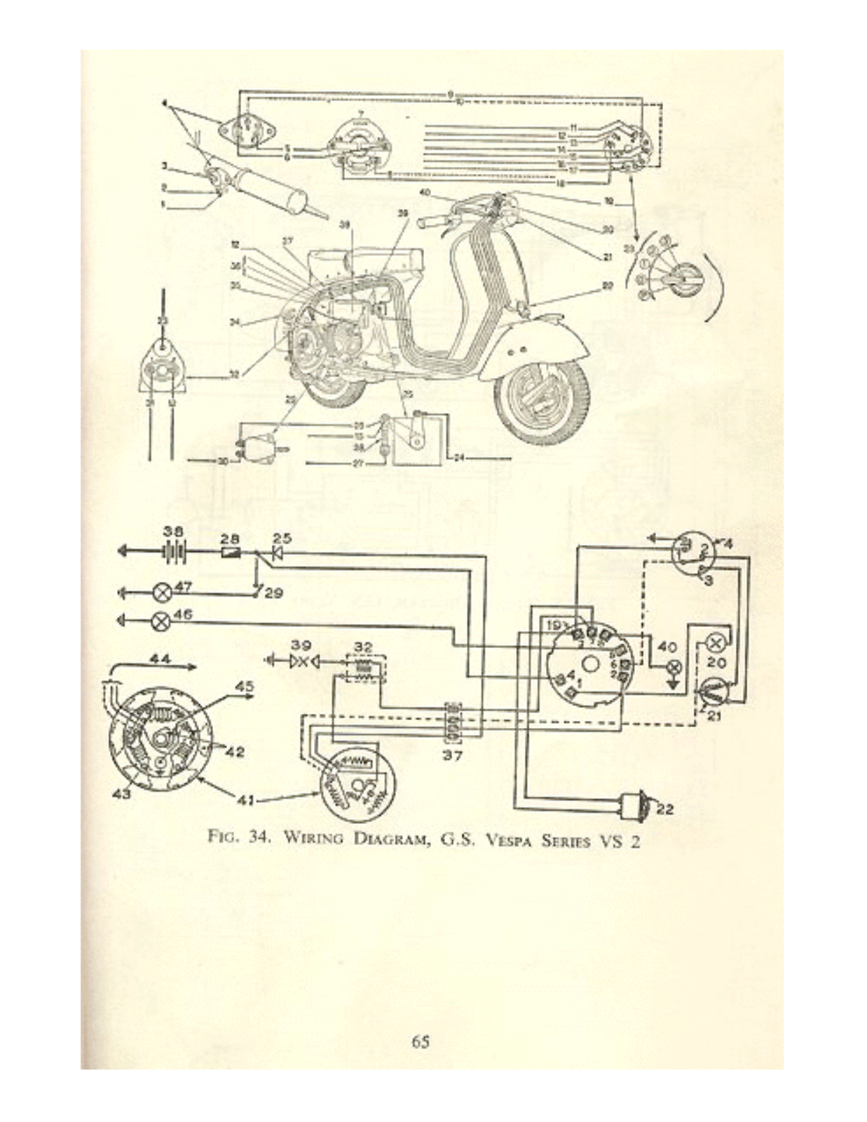 Vespa 150 gs  vs4 schematic