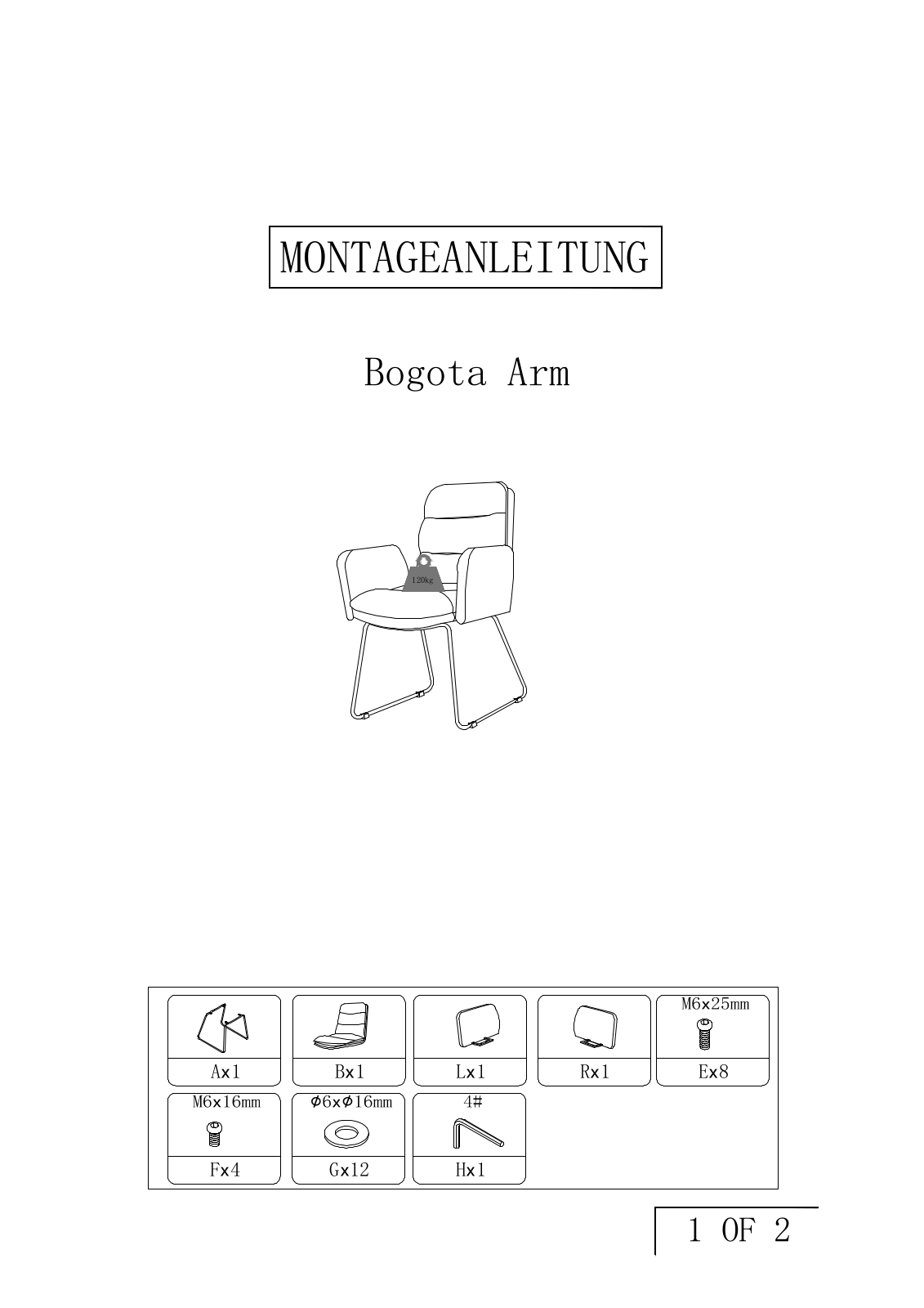 Home affaire Bogota Assembly instructions