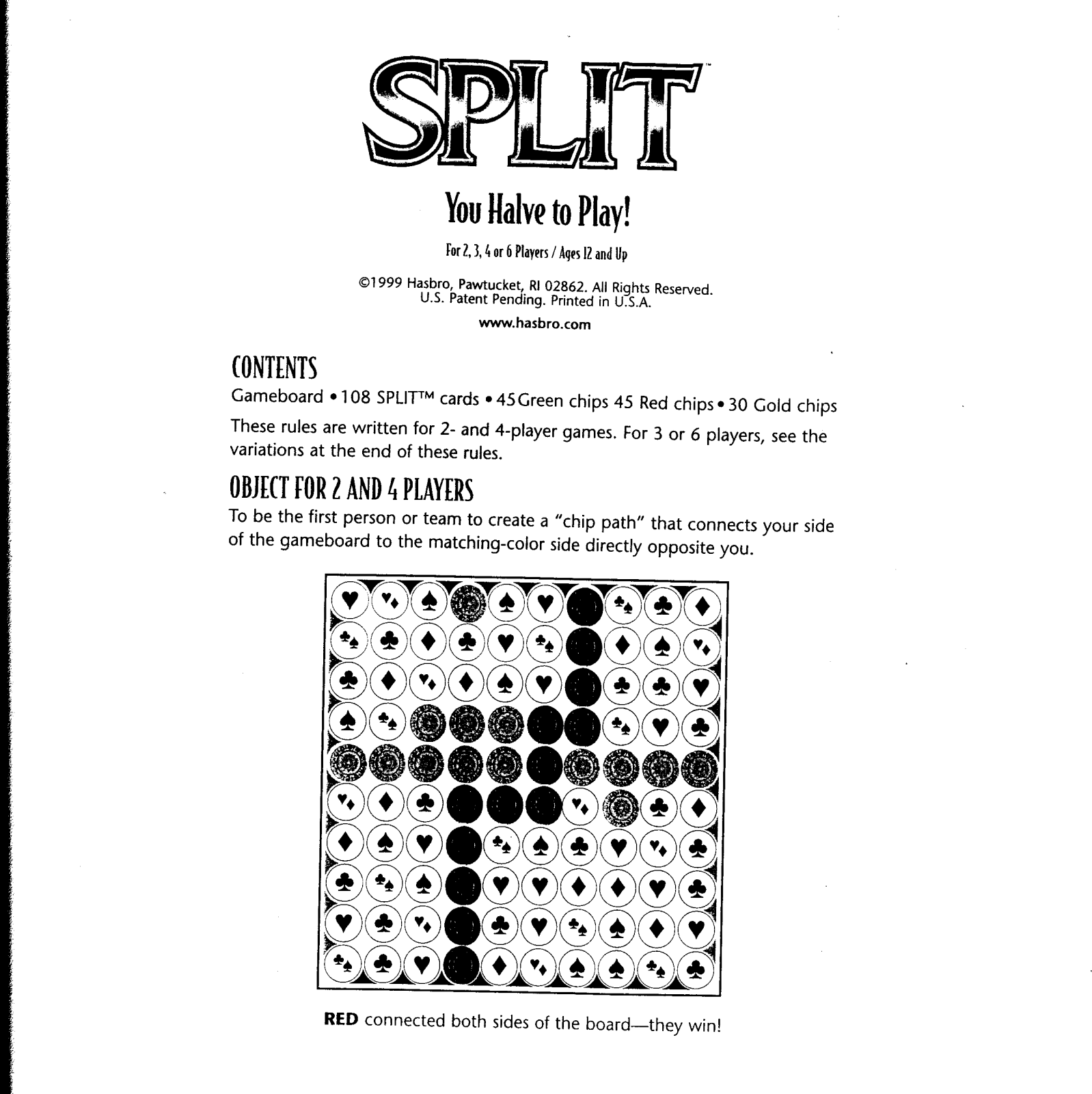 Hasbro SPLIT User Manual