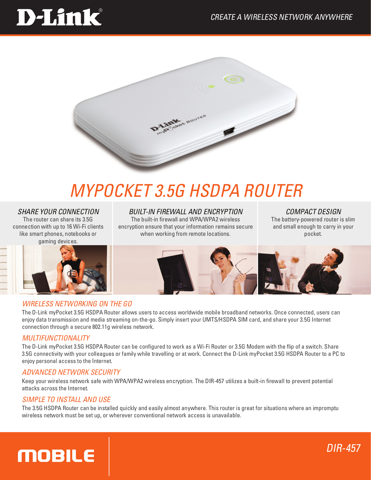 D-link DIR-457 BROCHURE