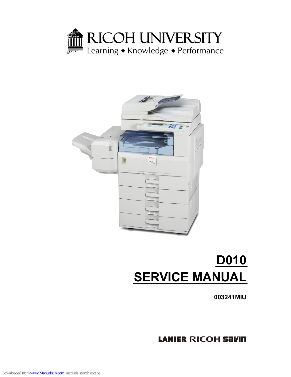 Ricoh D010 Service Manual