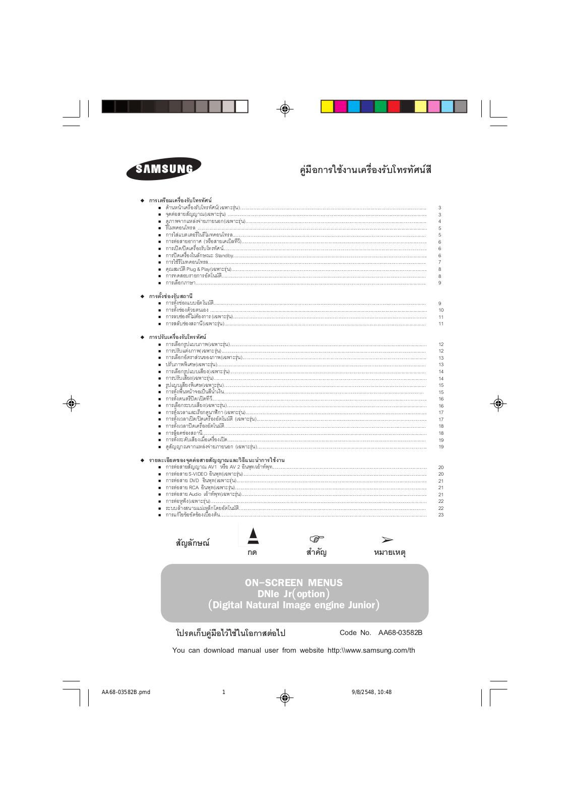 Samsung CS-29M16MQ, CS-29K30MN, CS-29K30ML, CS-29K30MG, CS-29K10ML User Manual