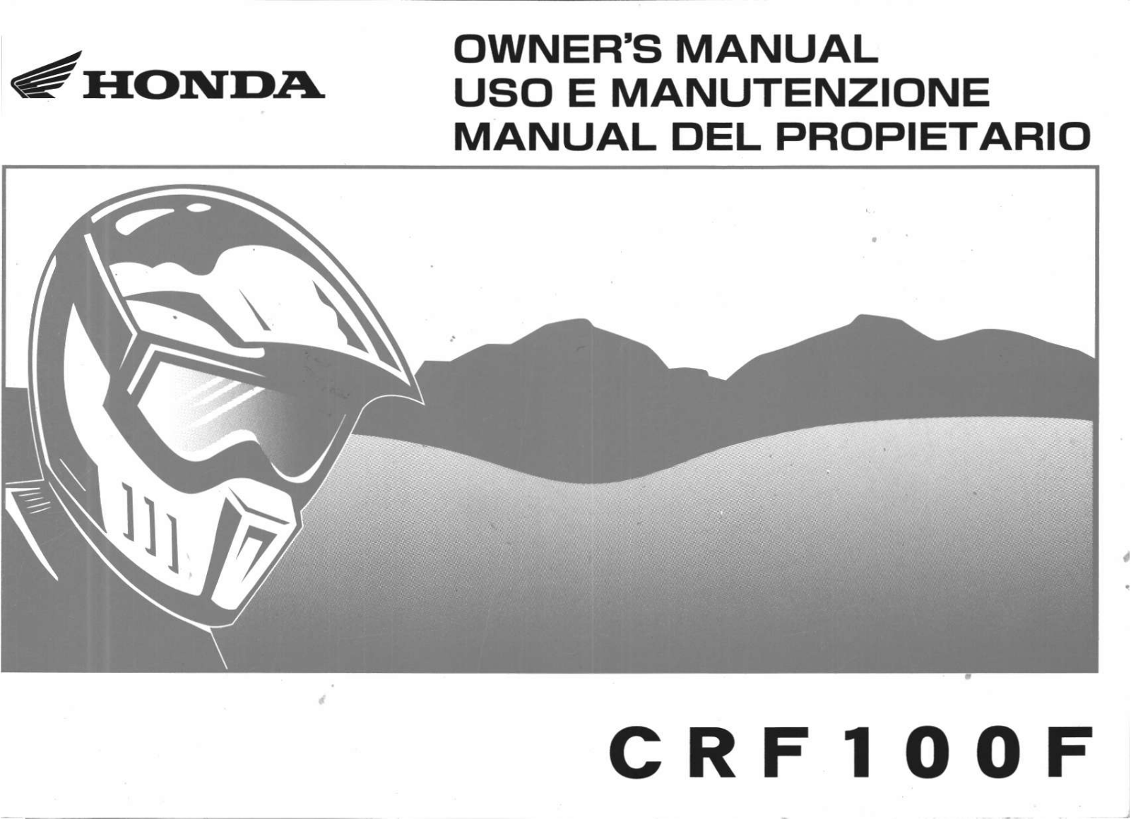 Honda CRF100F 2009 Owner's Manual