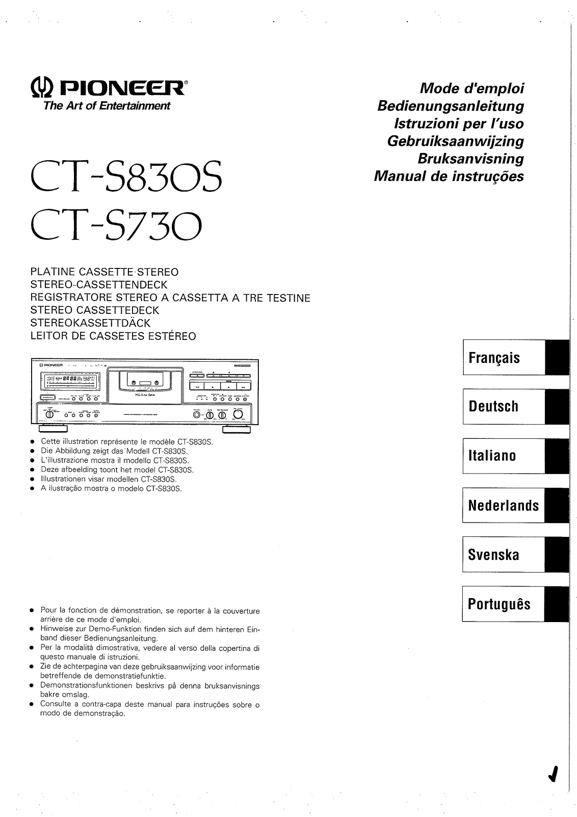 Pioneer CT-S730S Manual