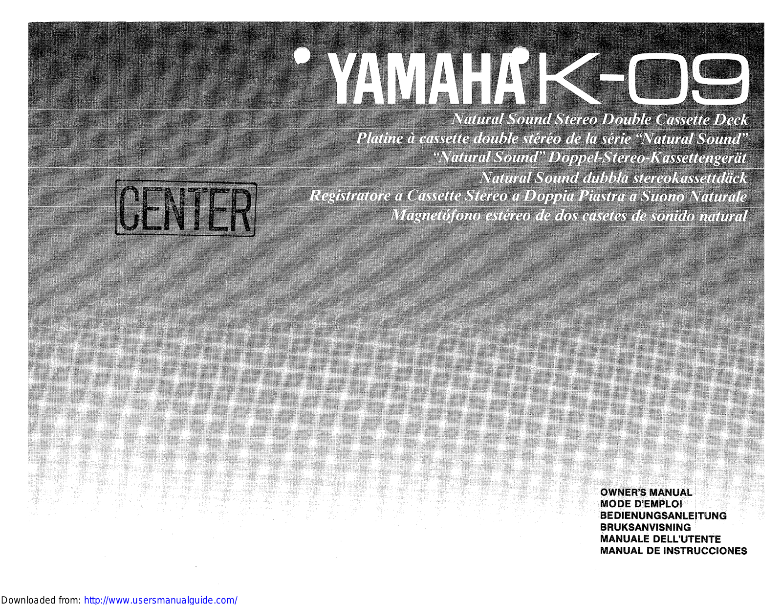 Yamaha Audio K-09 User Manual