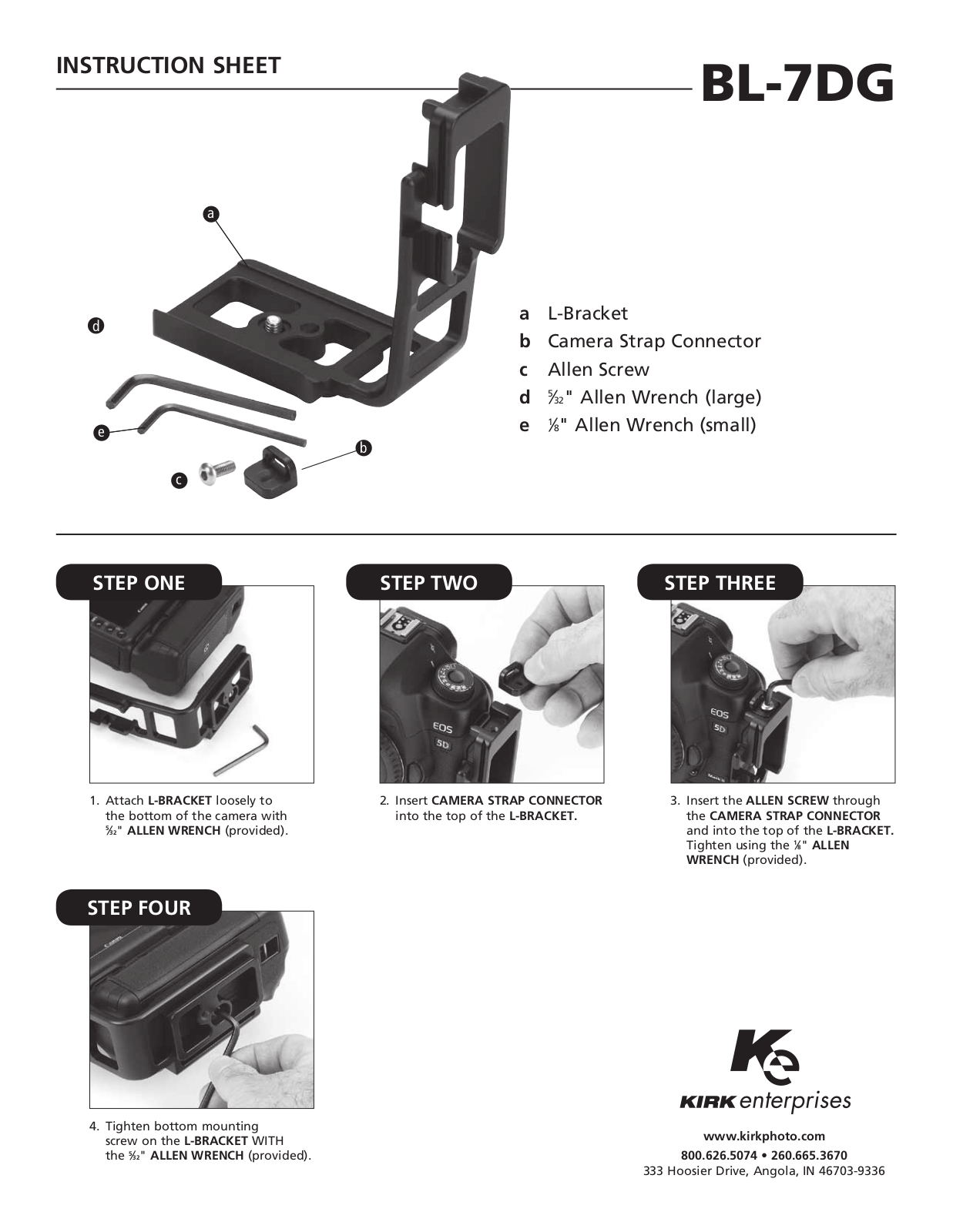 Kirk BL-7DG User manual