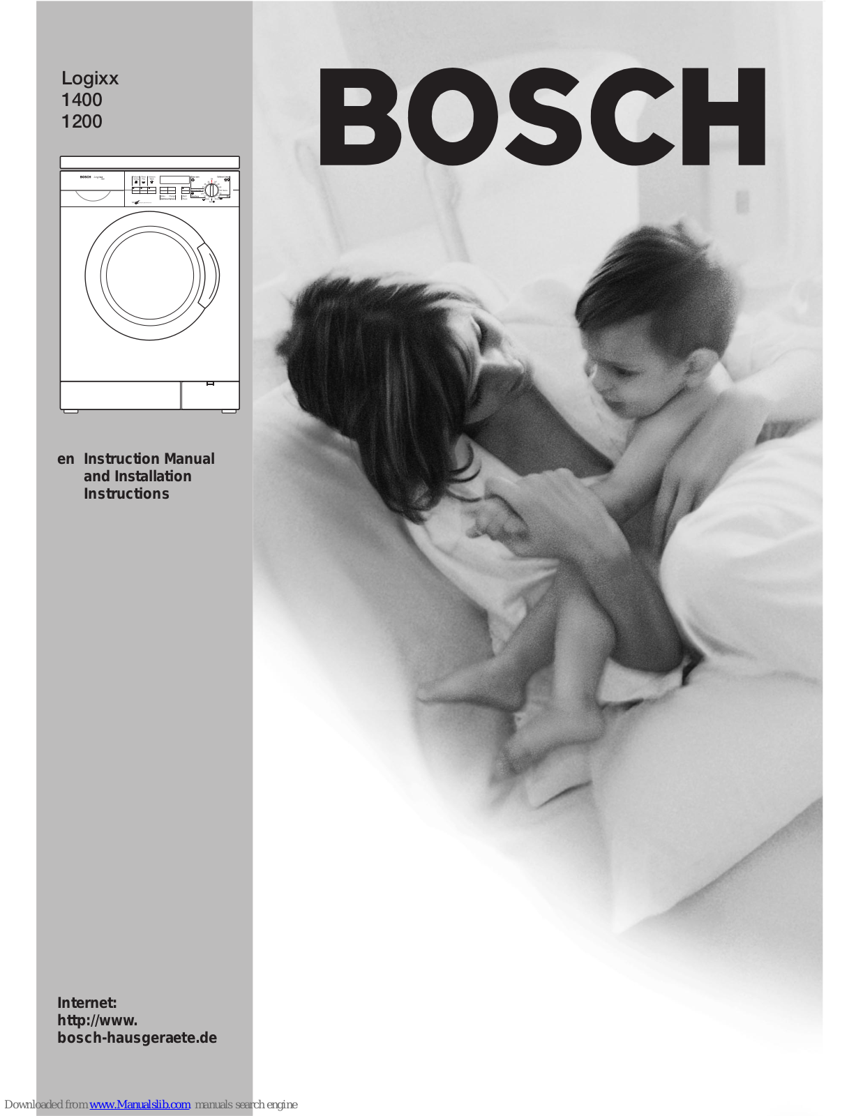 Bosch logixx 1200 Instruction Manual And Installation Instructions