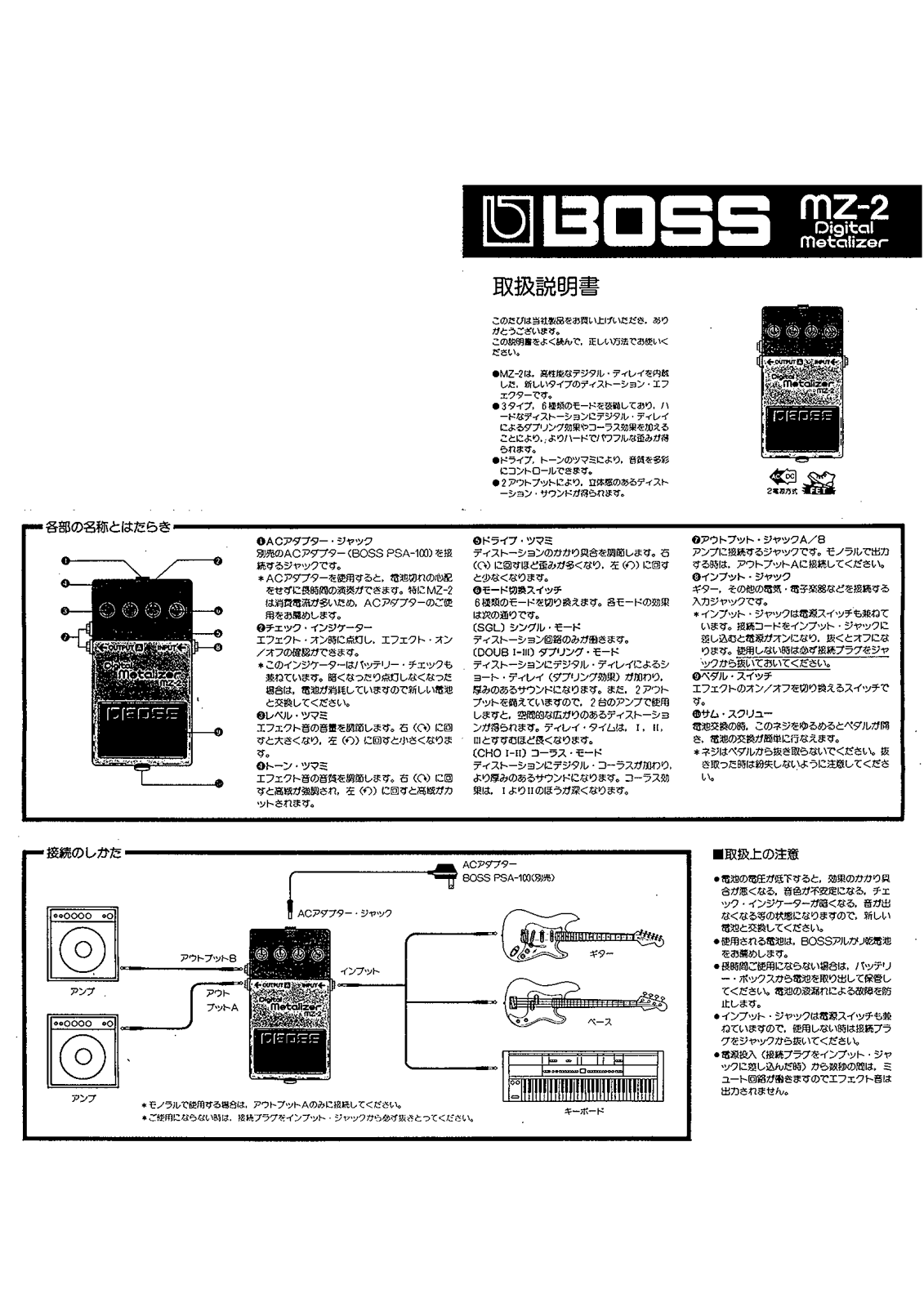 Roland MZ-2 User Manual