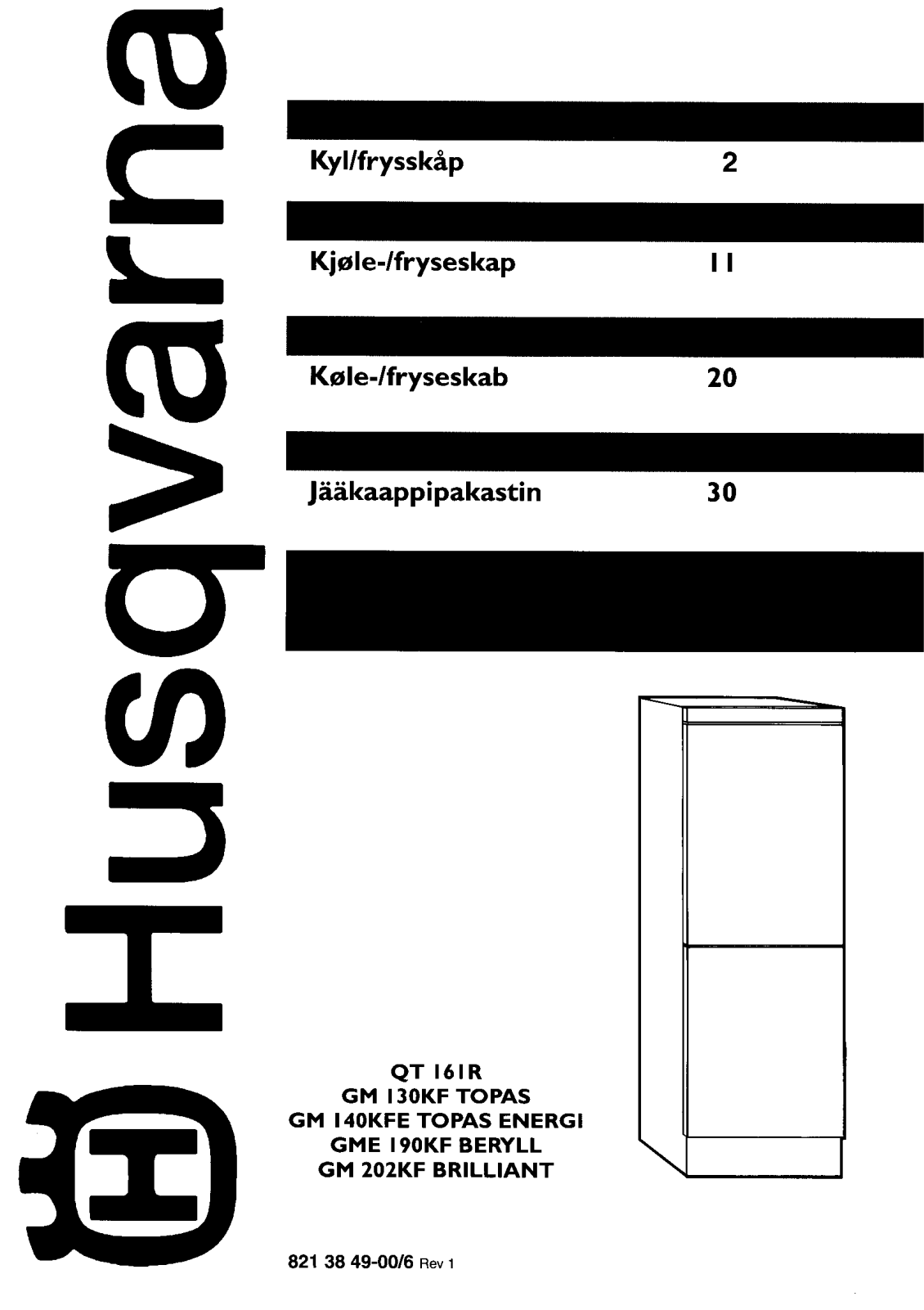 Husqvarna GM130KF, QT161R, GM202KF, GM140KFE, GME190KF User Manual