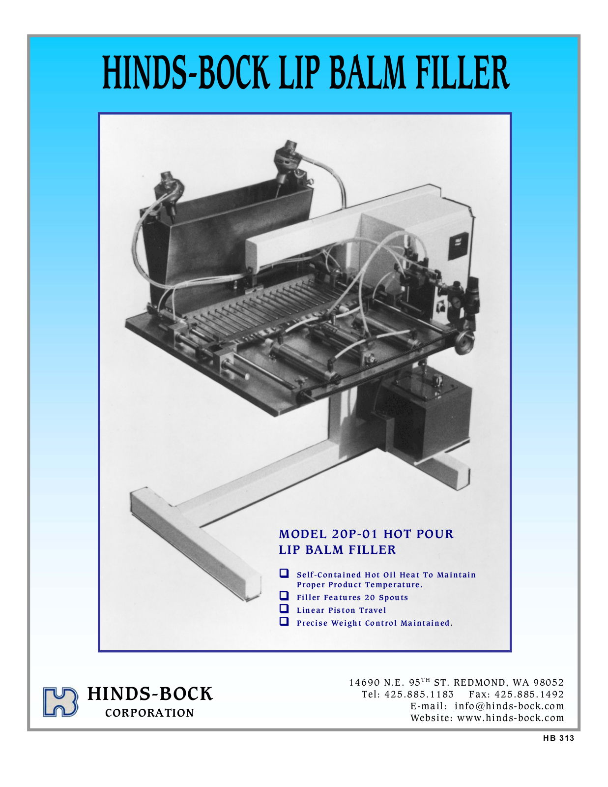 Hinds-Bock 20P-01 User Manual