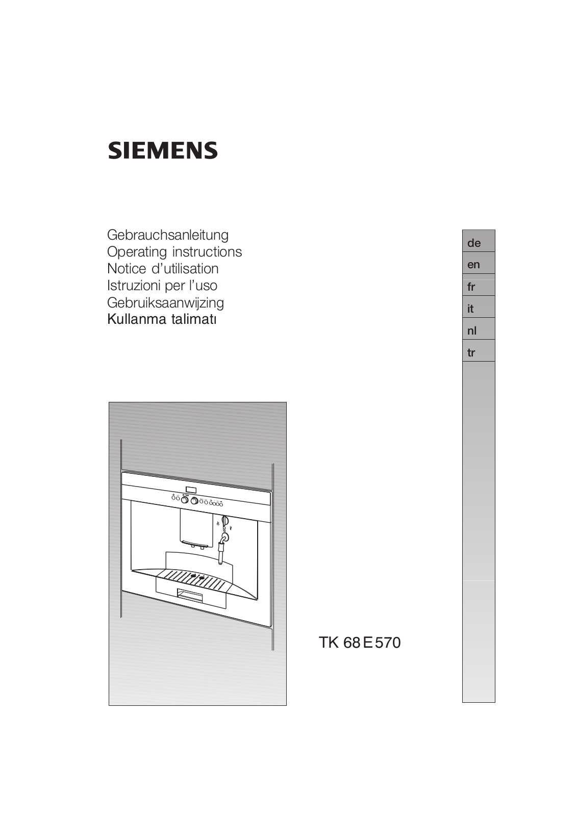 SIEMENS TKE68E570 User Manual