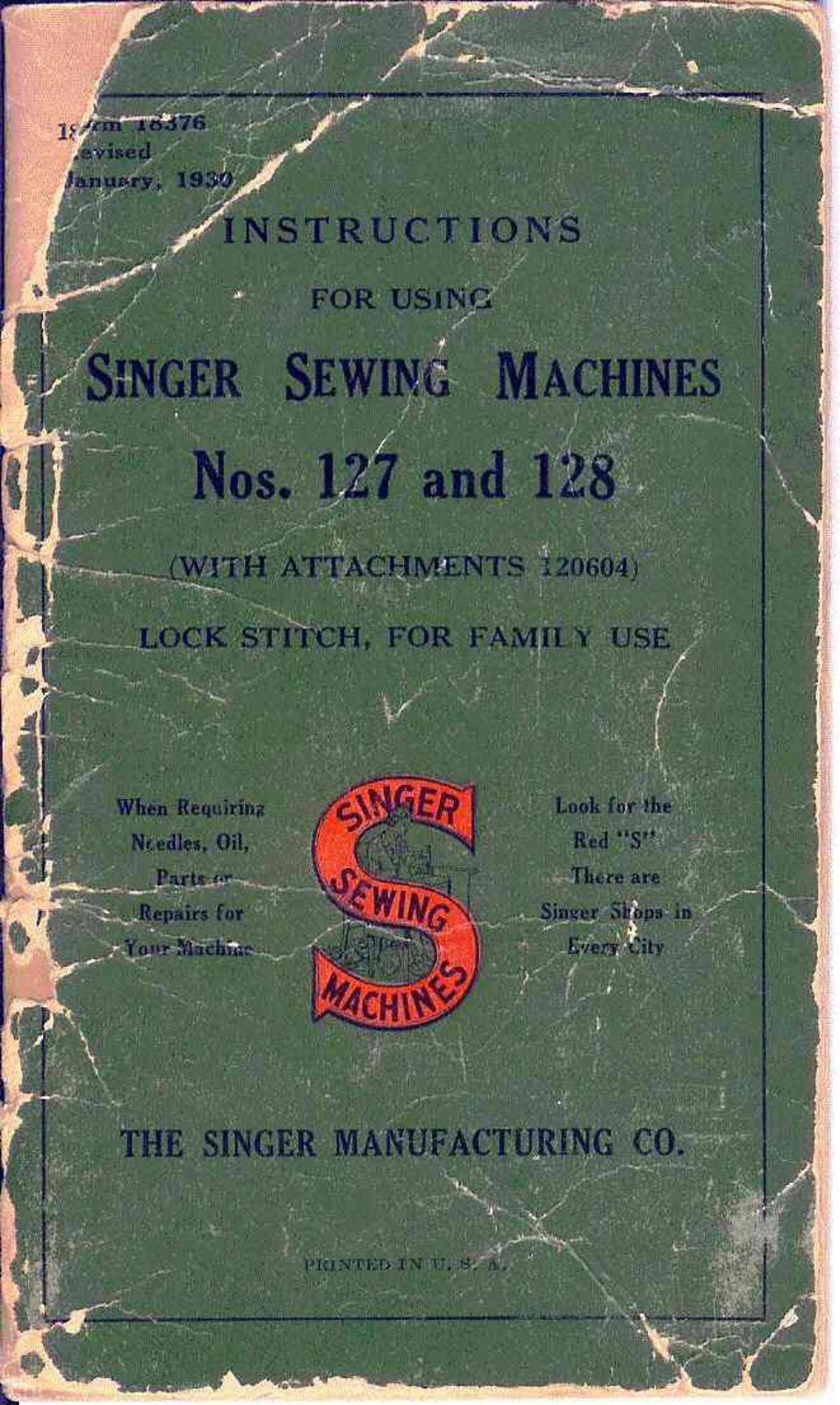 Singer 128 User Manual