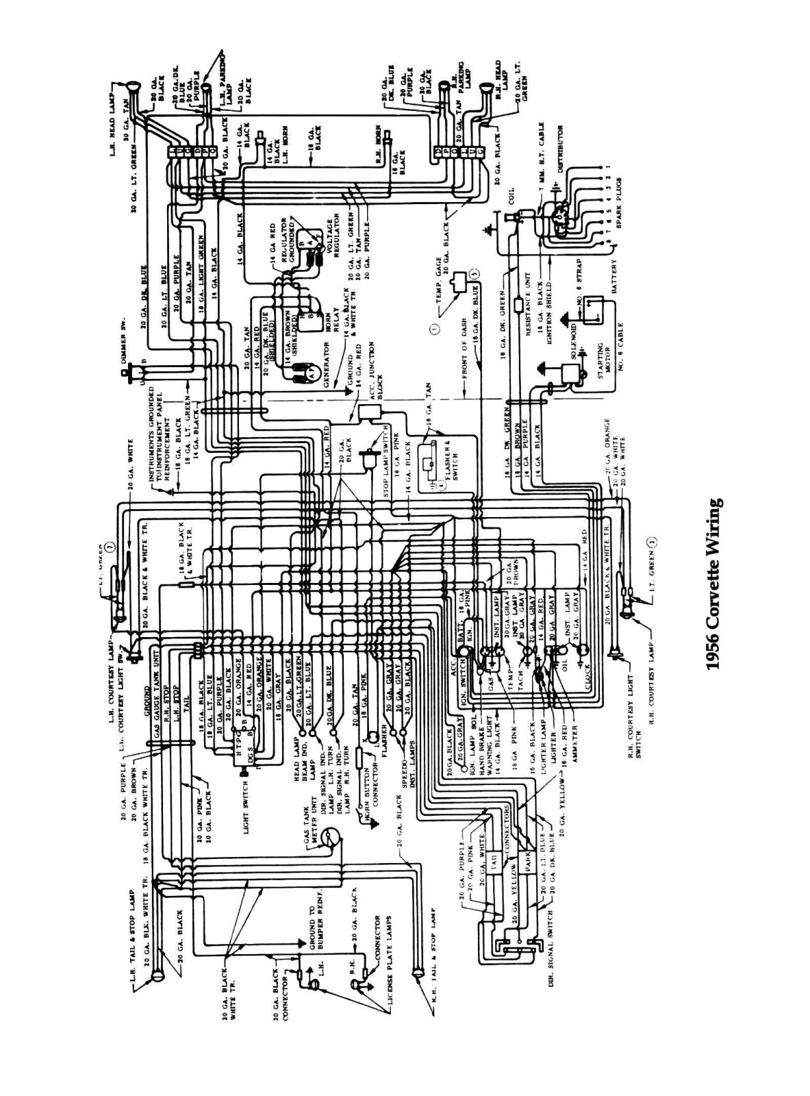 Chevrolet 1956 corvette schematic