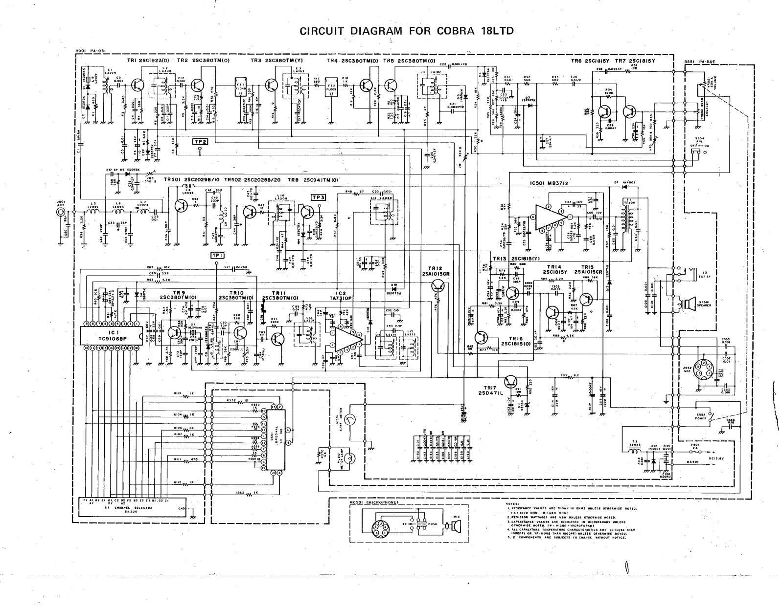 cobra 18ltd Schematic