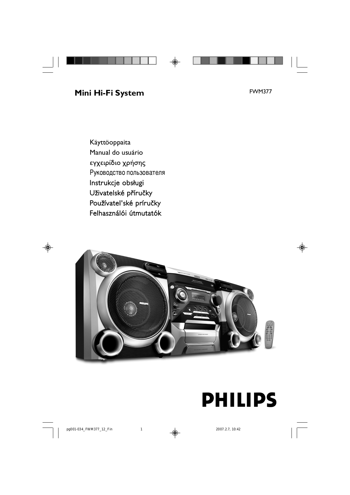 Philips FWM377 User Manual