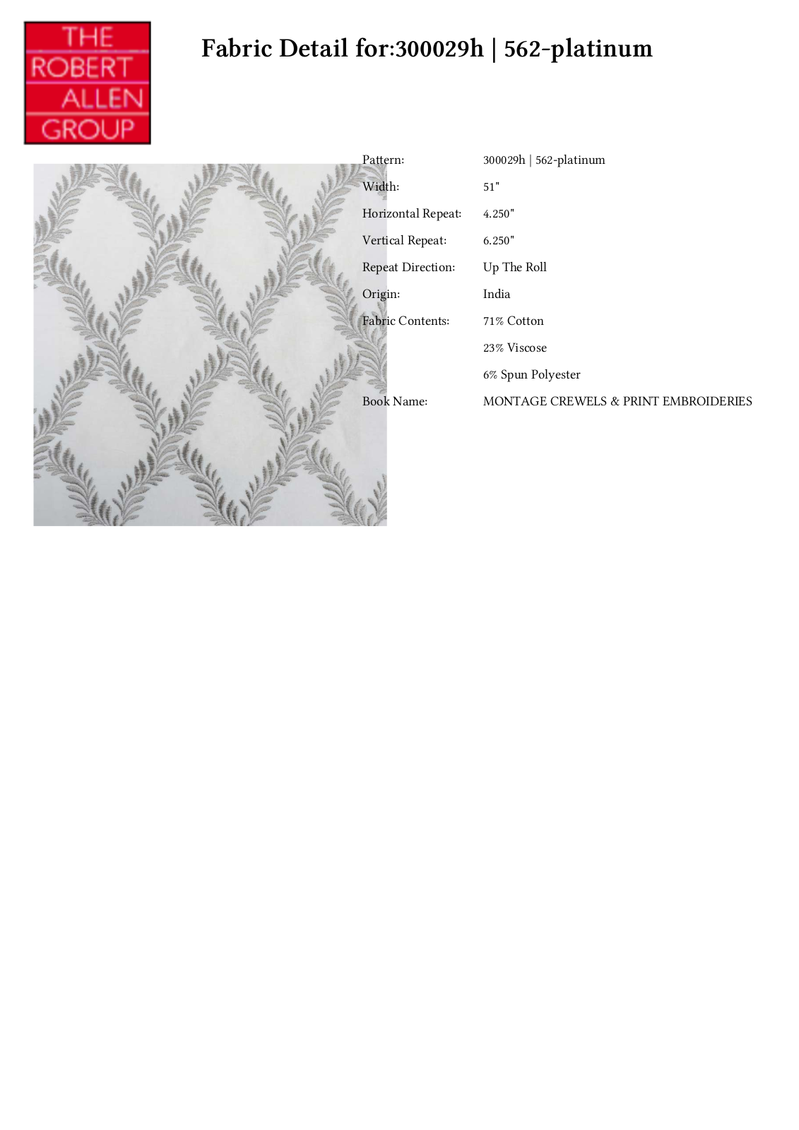 Duralee CRAL6030 Specifications - ManualMachine.com