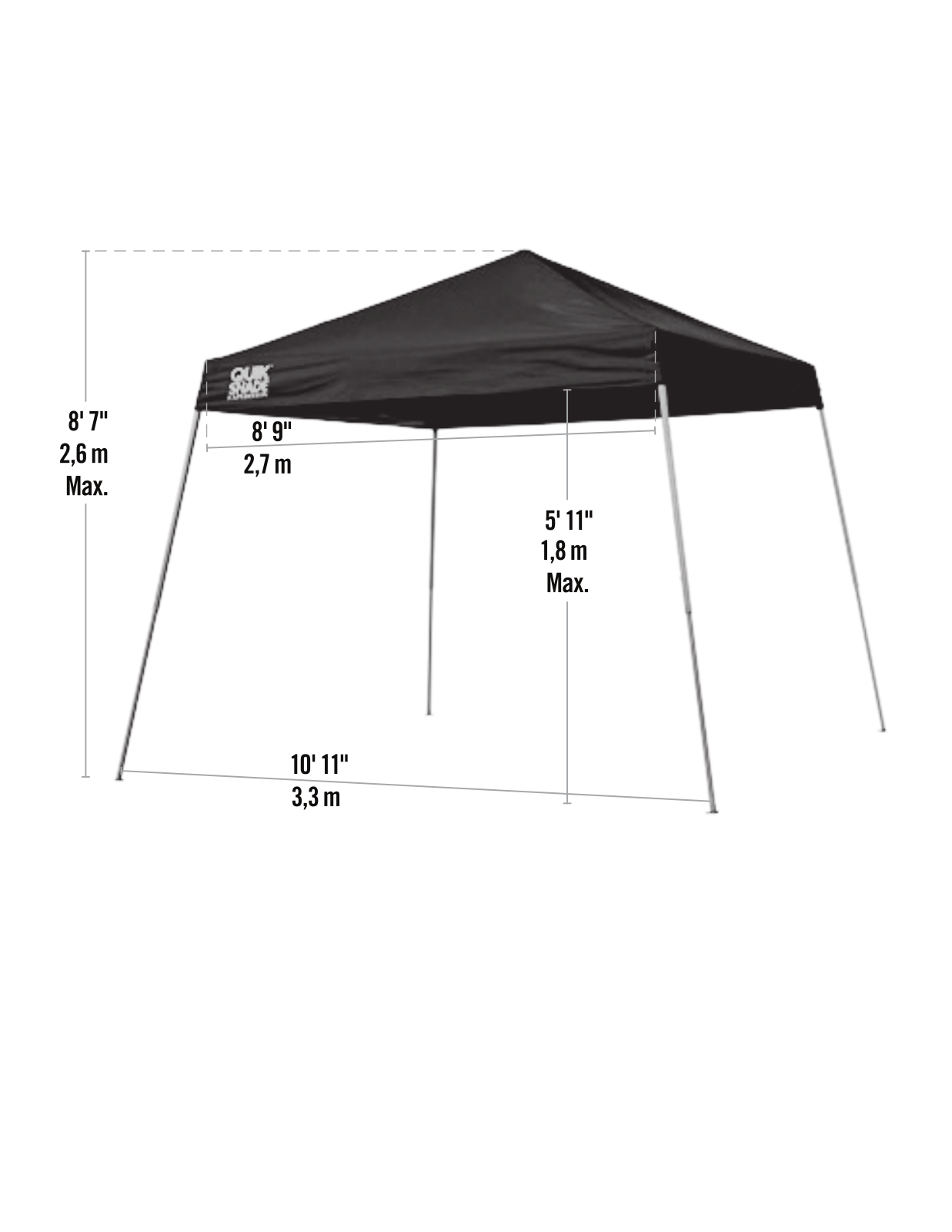 QuikShade ZDZ10005 Dimensions - ManualMachine.com