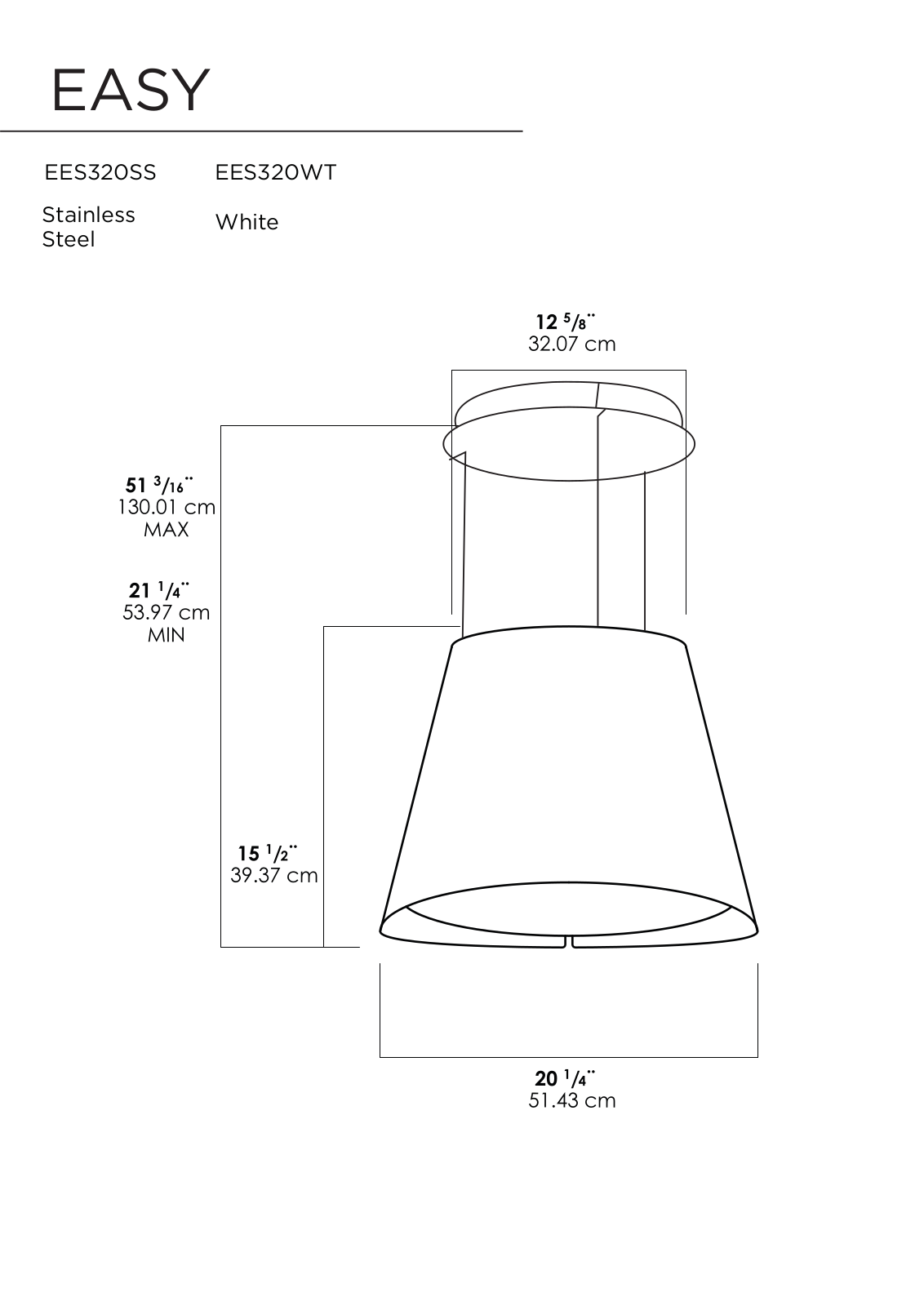 Elica EES320WT, EES320SS User Manual