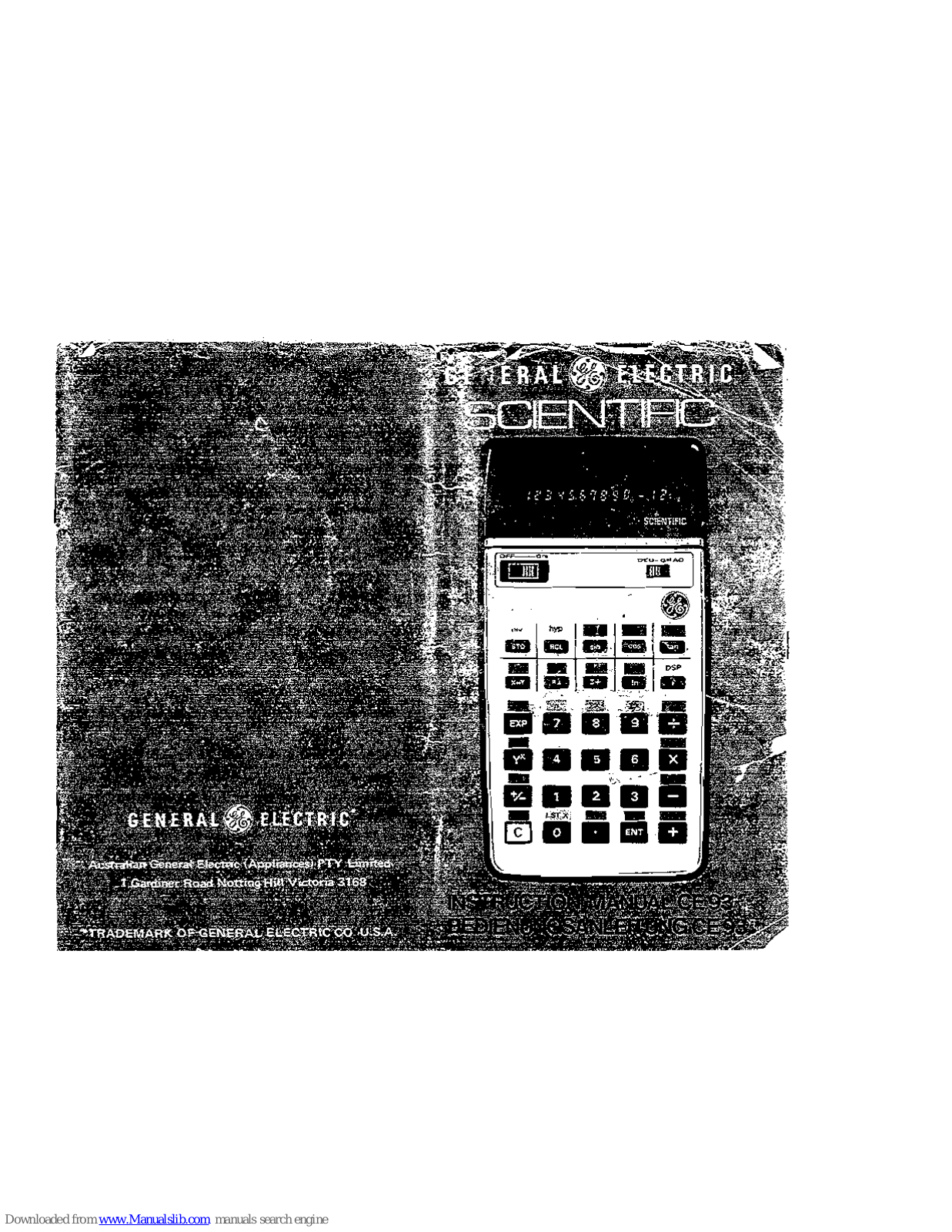 GE CE 93 User Manual - ManualMachine.com