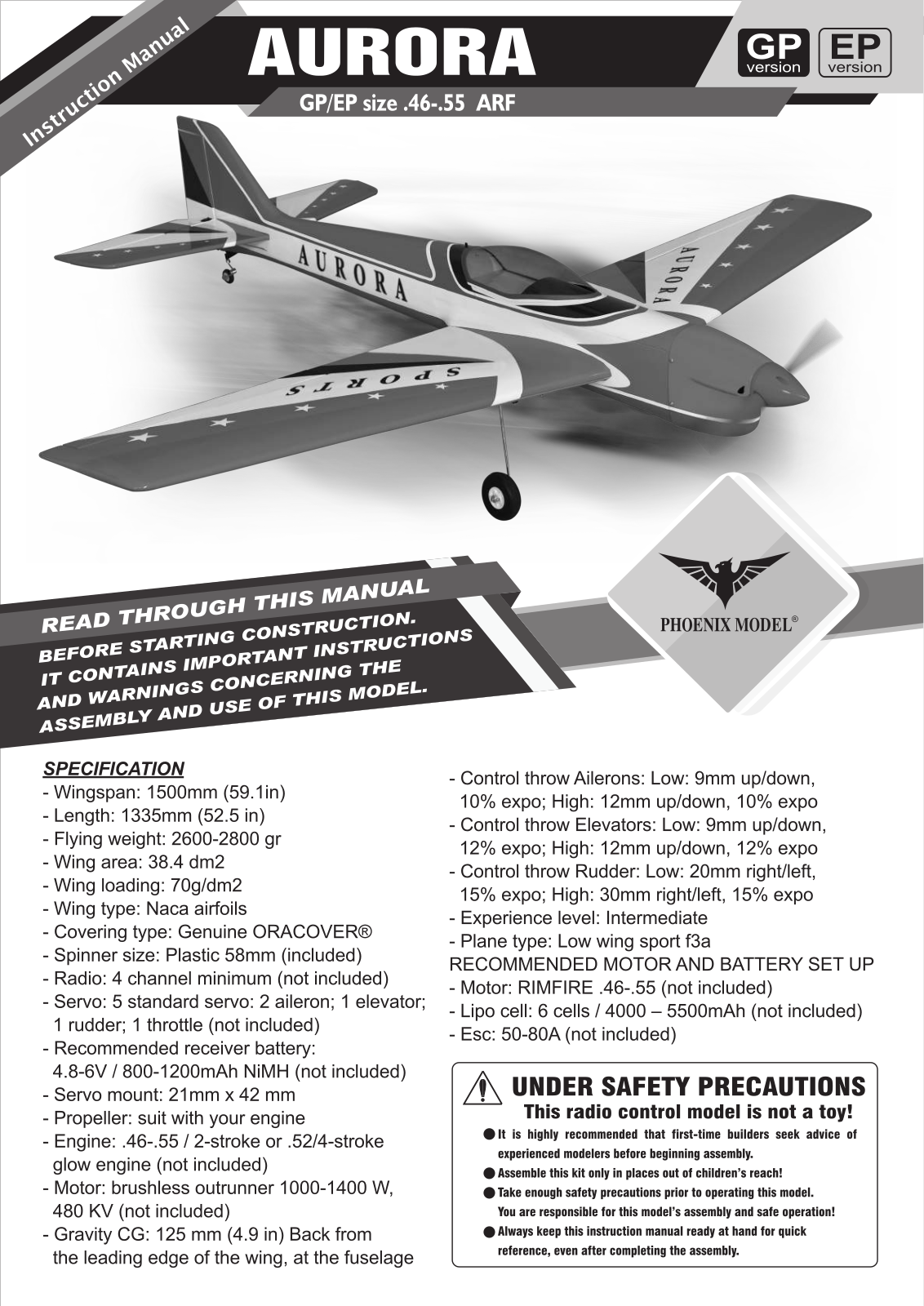 Phoenix Model Aurora User guide - ManualMachine.com