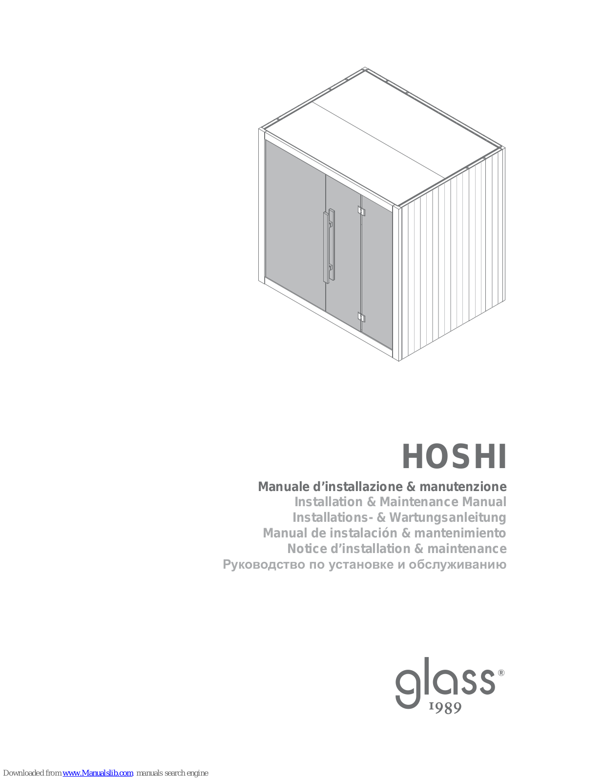 Glass Hoshi Installation & Maintenance Manual