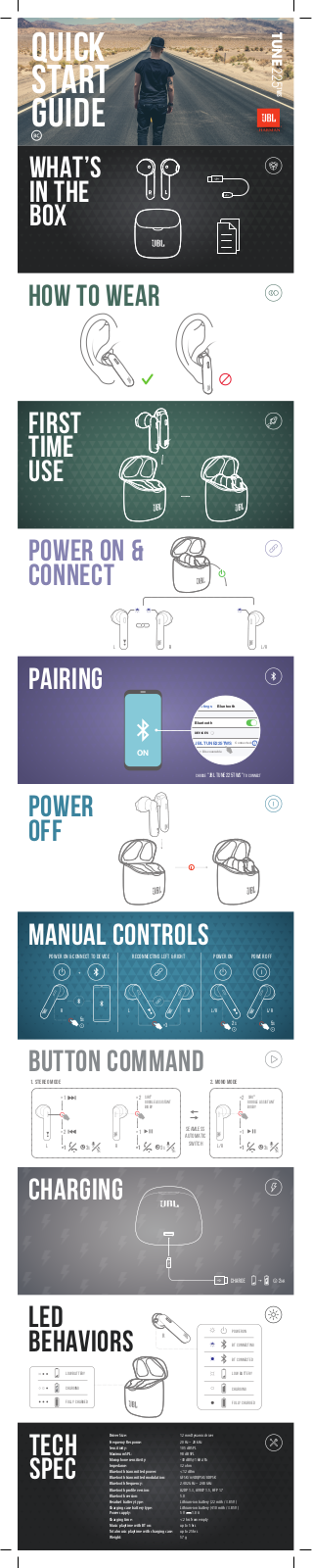 JBL T225TWS User Manual