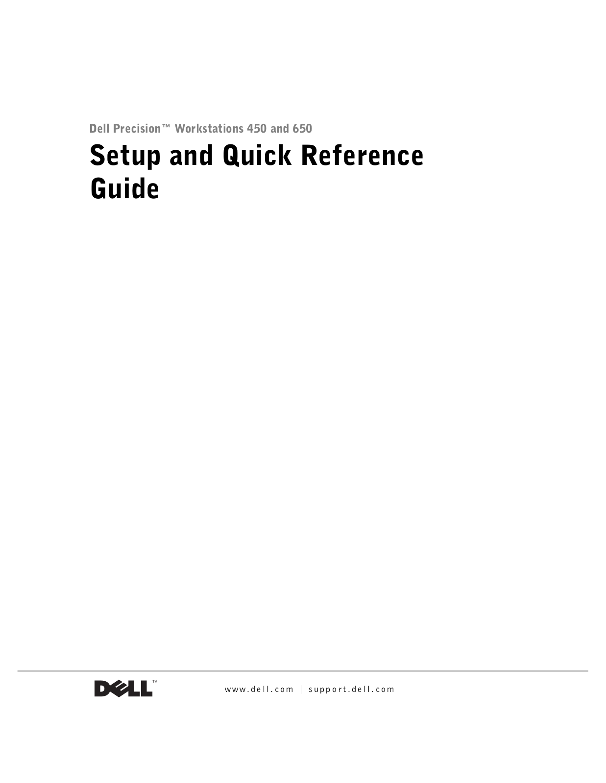 Dell Workstation 450, Workstation 650 User Manual