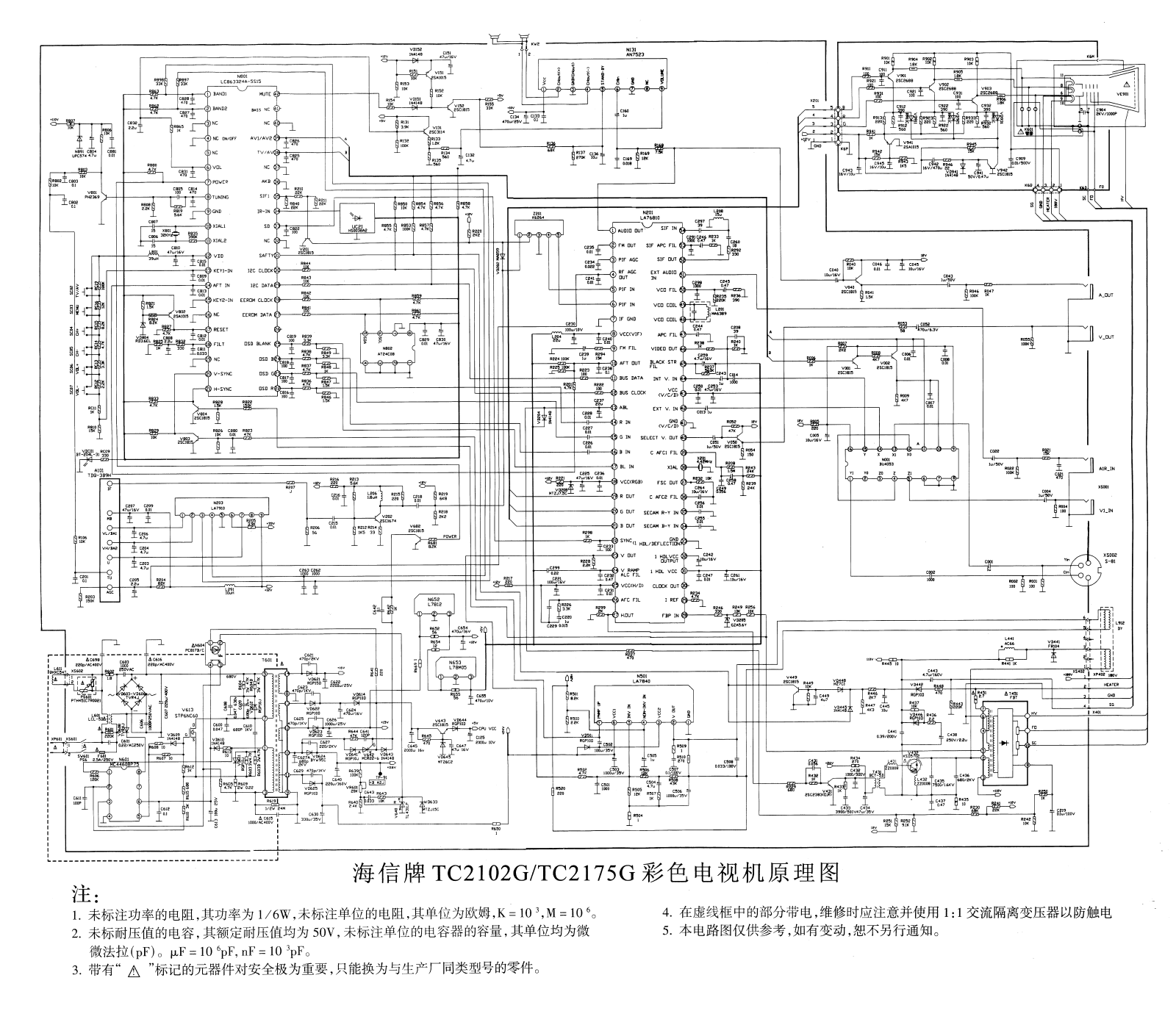 Hisense TC2102G, TC2175G Schematic