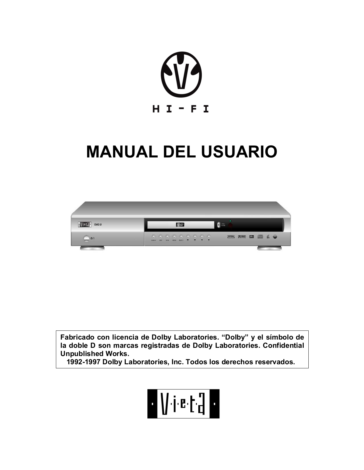 Vieta DVD2 User Manual