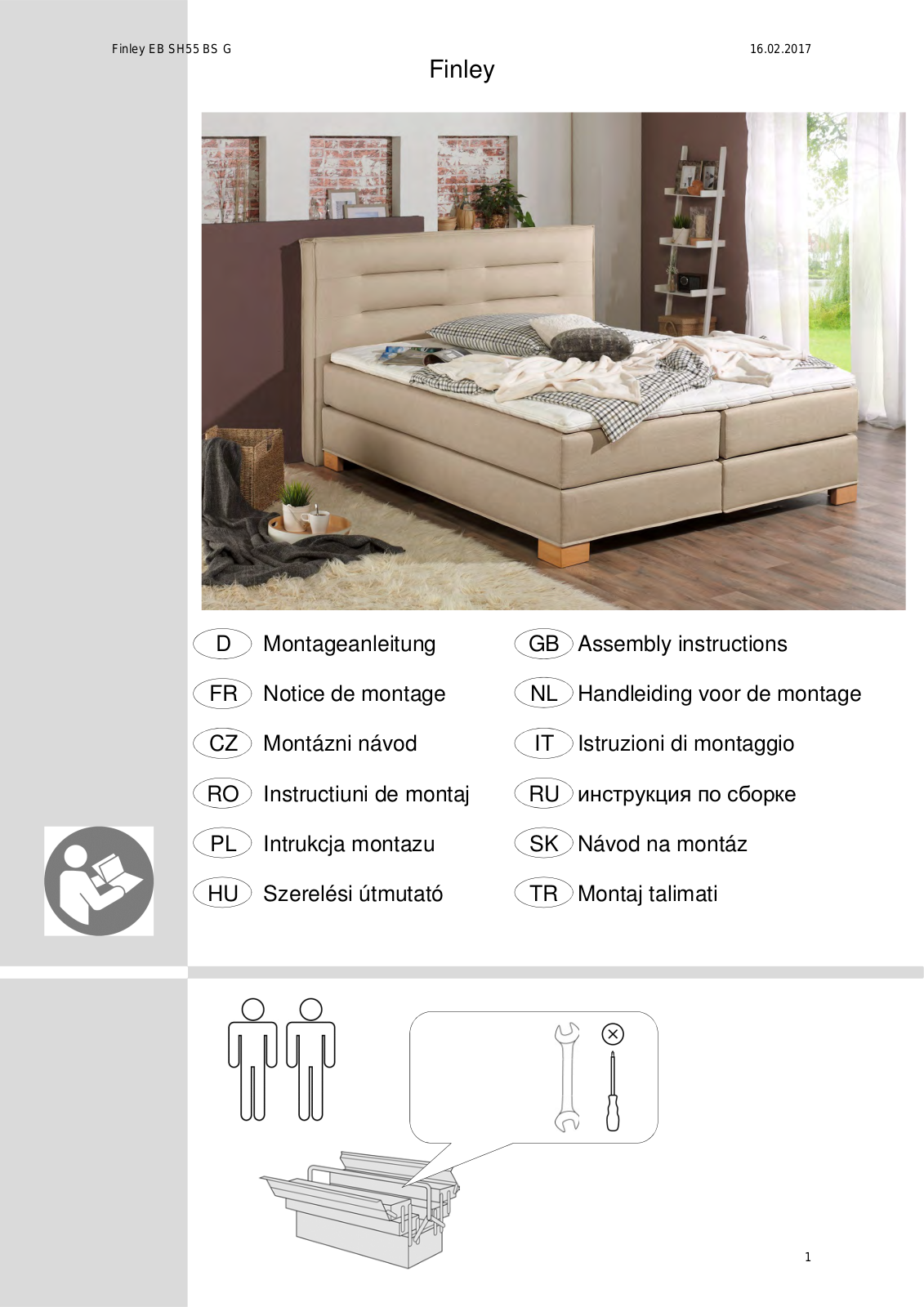 Home affaire Finley EB SH55 BS G Assembly instructions