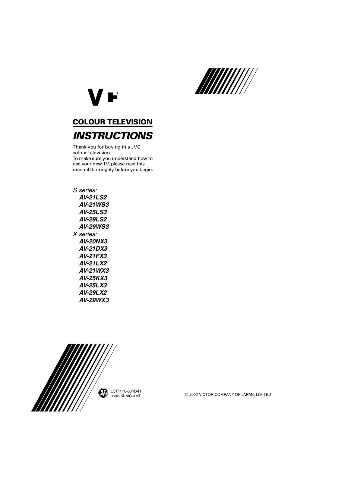 JVC AV-29LS2, AV-25LS3, AV-21DX3, AV-21LX2, AV-29WX3 User Manual