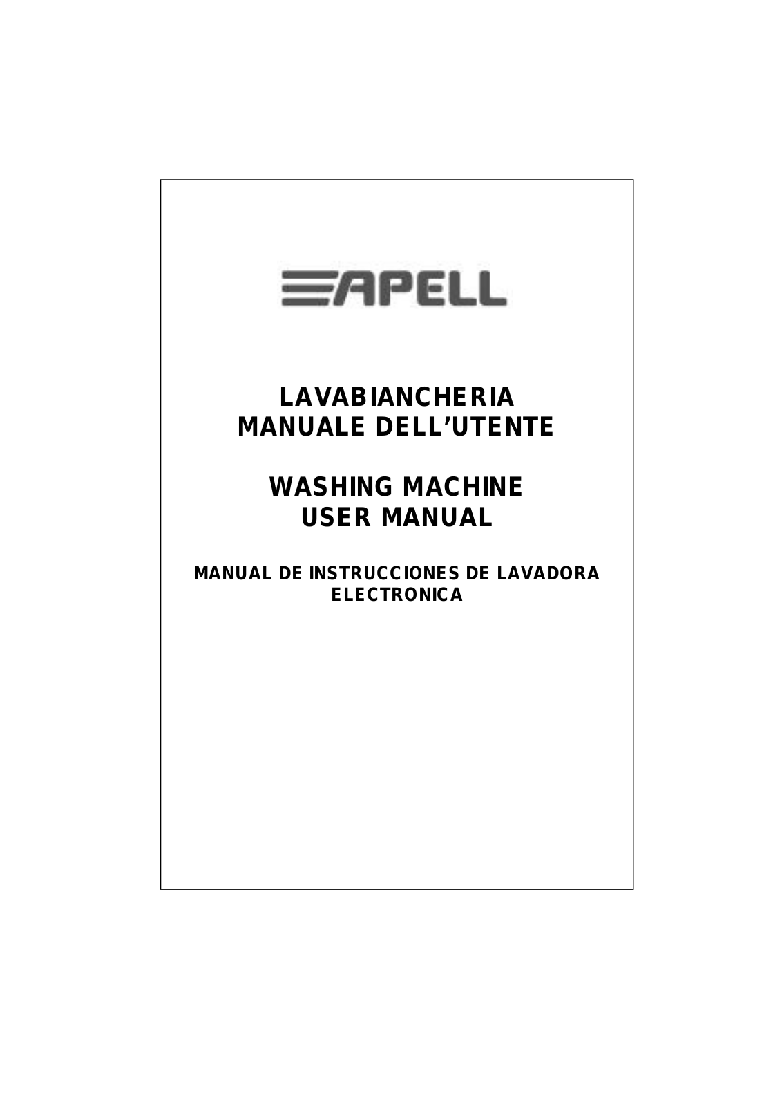 Smeg APWM106ES User Manual