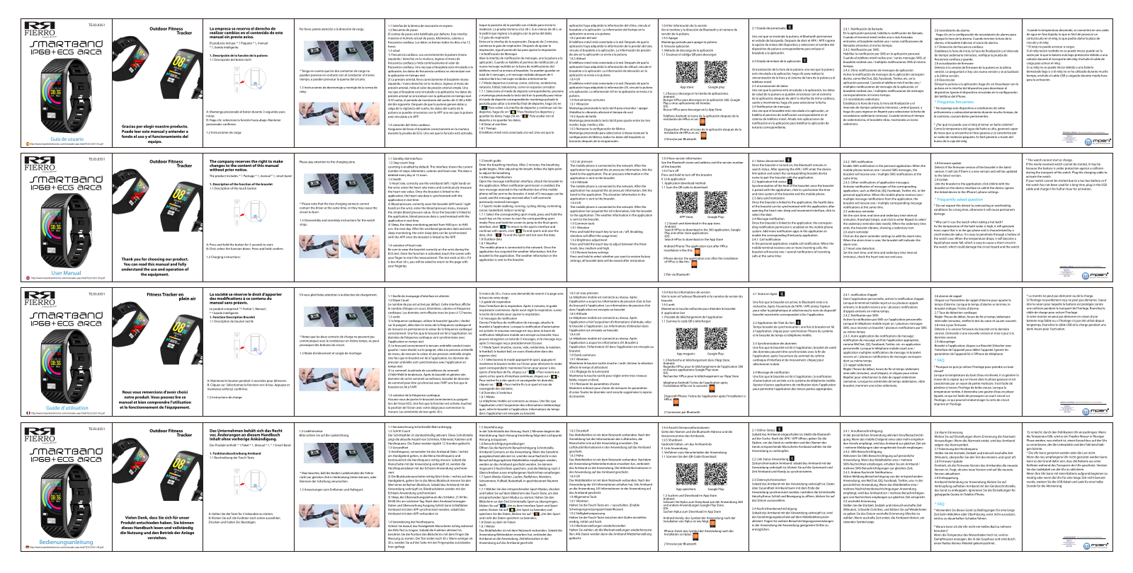 imperii SmartBand IP68 ECG ARCA User Manual